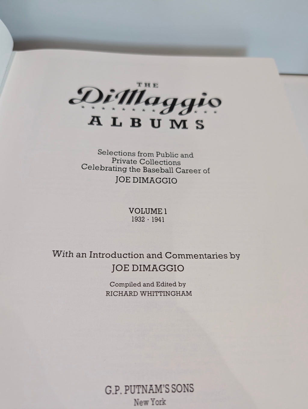The DiMaggio Albums Volume Set Joe DiMaggio Baseball Career Hardcover Books