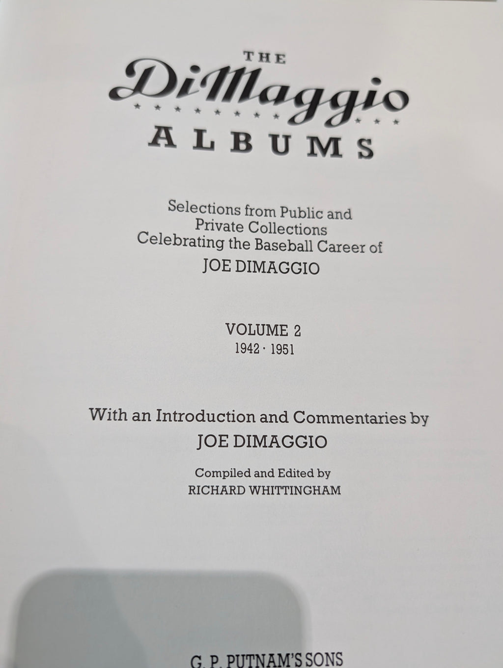 The DiMaggio Albums Volume Set Joe DiMaggio Baseball Career Hardcover Books