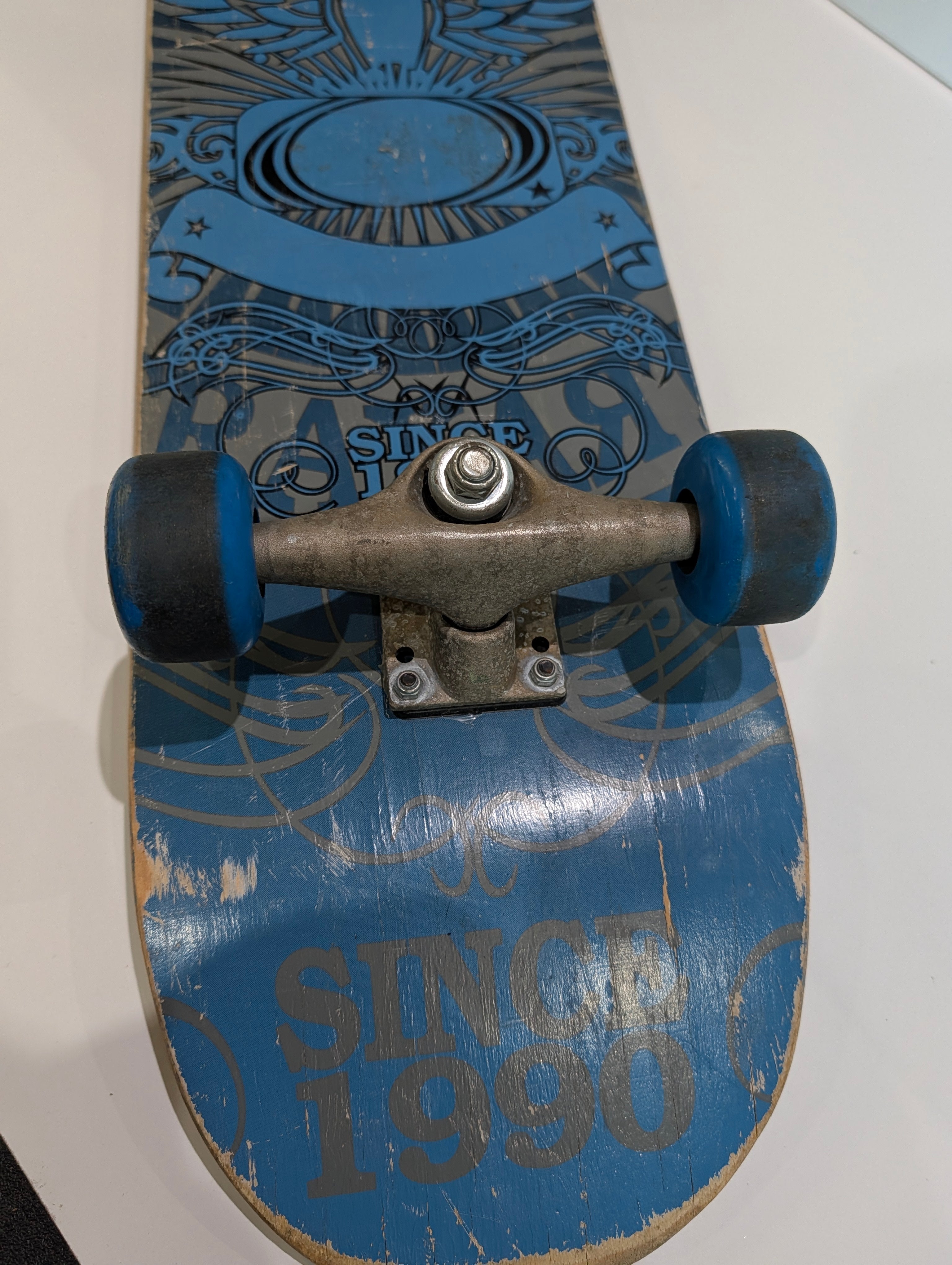 Vintage Since 1990 Eagle Graphic Complete Skateboard Blue Deck Street Board