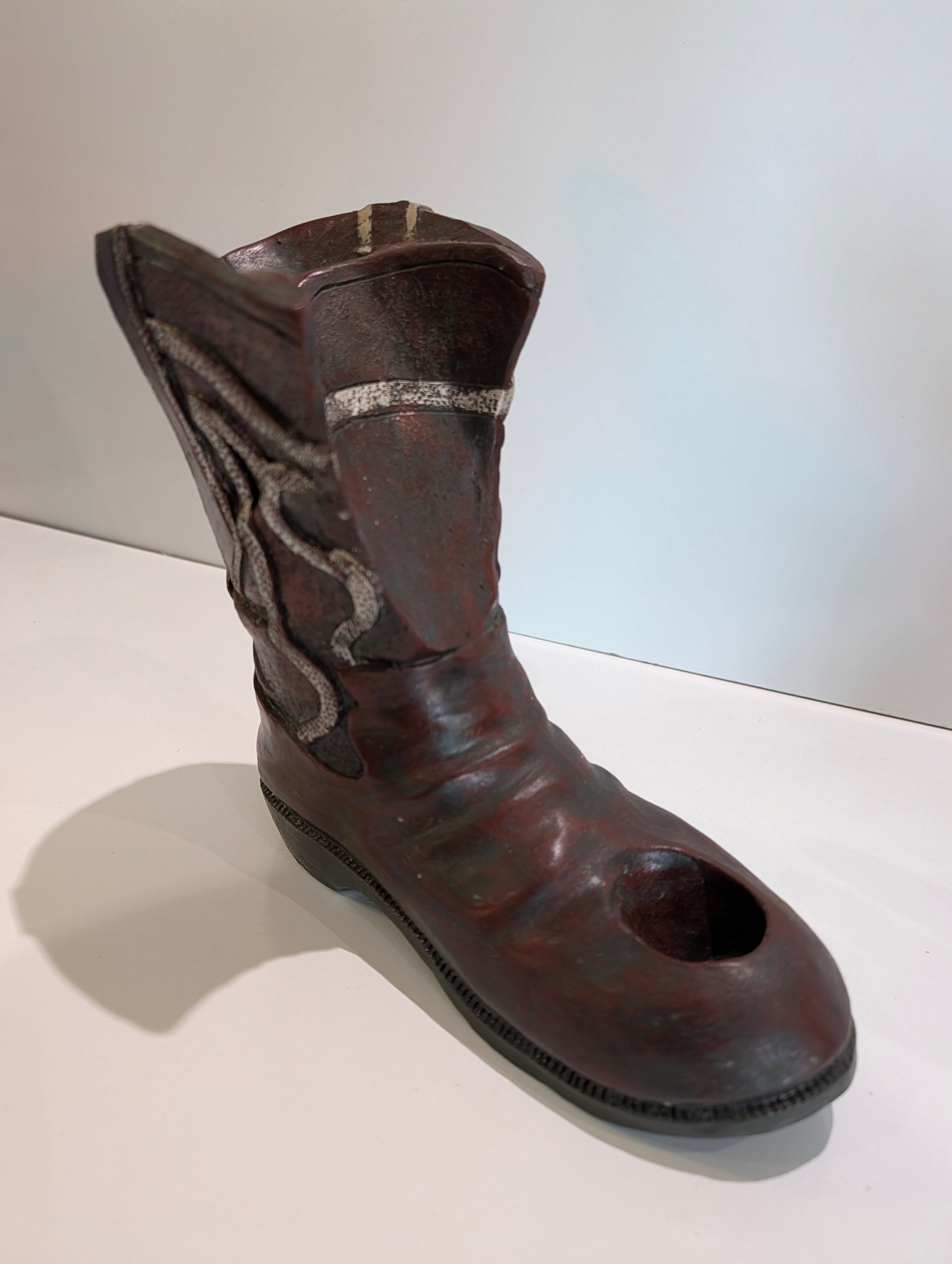 Vintage Western Cowboy Boot Bottle Holder Decorative Wine Holder Bar Decor