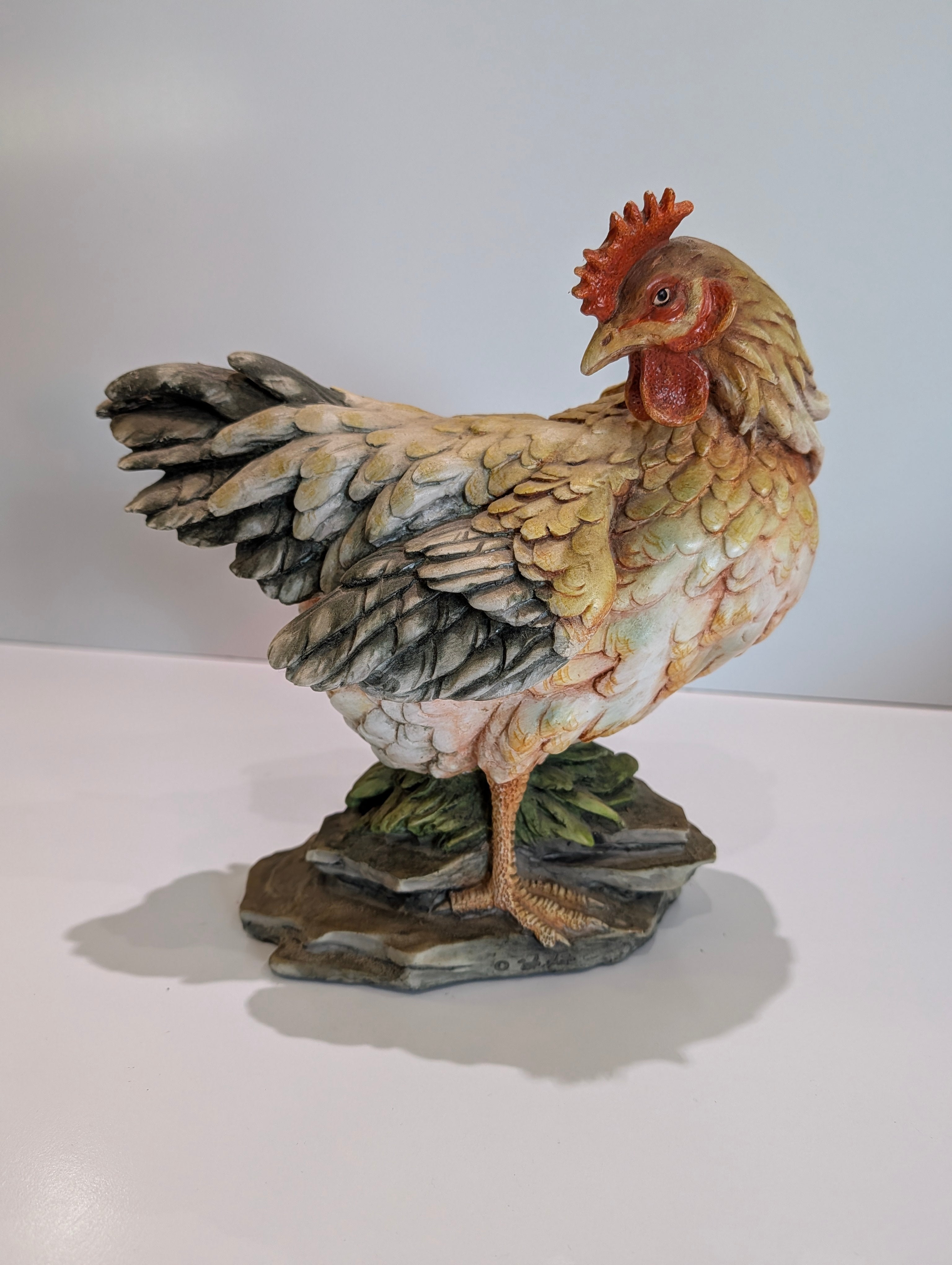 Vintage Rooster Chicken Farmhouse Decor Statue Resin Country Kitchen Display