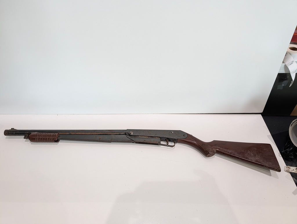 Vintage Daisy Model 25 Pump Action BB Air Rifle Wood Stock Fair Condition Old
