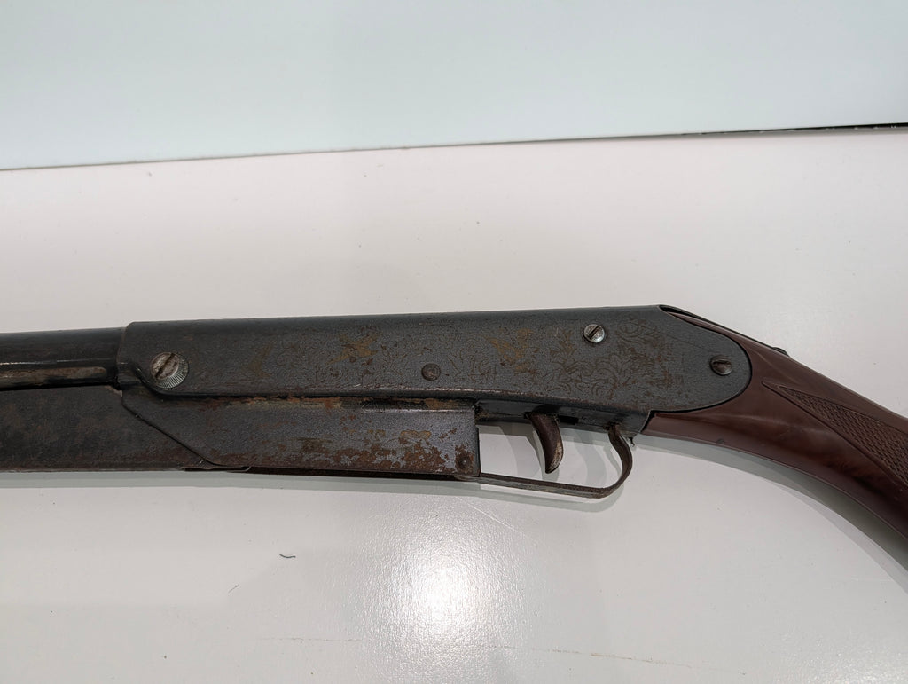 Vintage Daisy Model 25 Pump Action BB Air Rifle Wood Stock Fair Condition Old