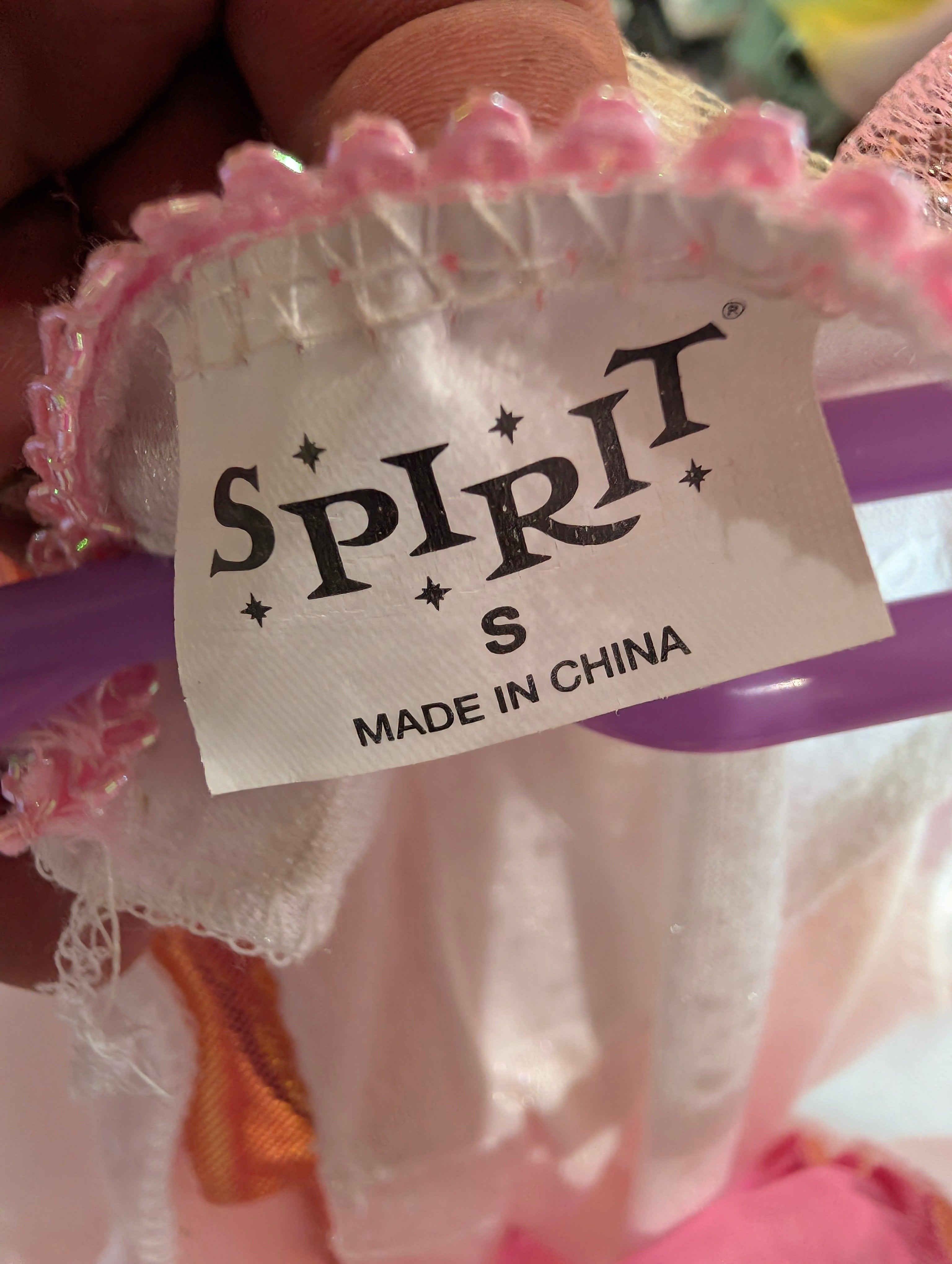 Spirit Halloween Girls Unicorn Costume Dress Small Rainbow Tulle Wings Outfit