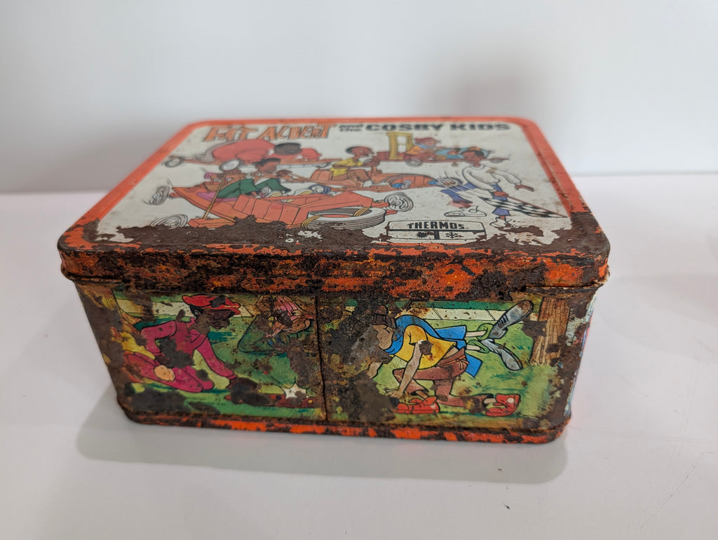 Vintage 1973 Fat Albert Cosby Kids Metal Lunchbox Thermos Set Retro Rare