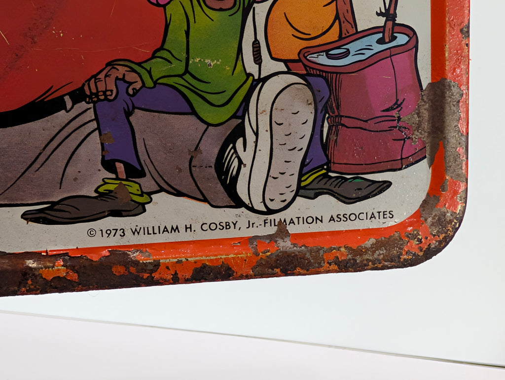 Vintage 1973 Fat Albert Cosby Kids Metal Lunchbox Thermos Set Retro Rare