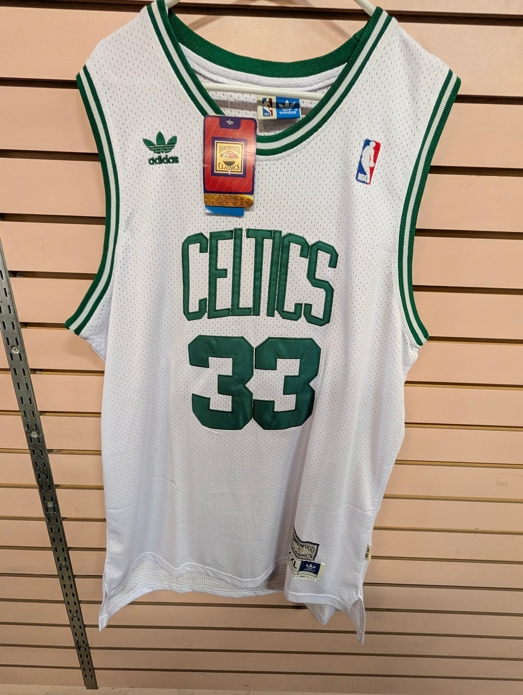 Adidas Larry Bird Boston Celtics 33 Hardwood Classics Jersey White XXL NBA