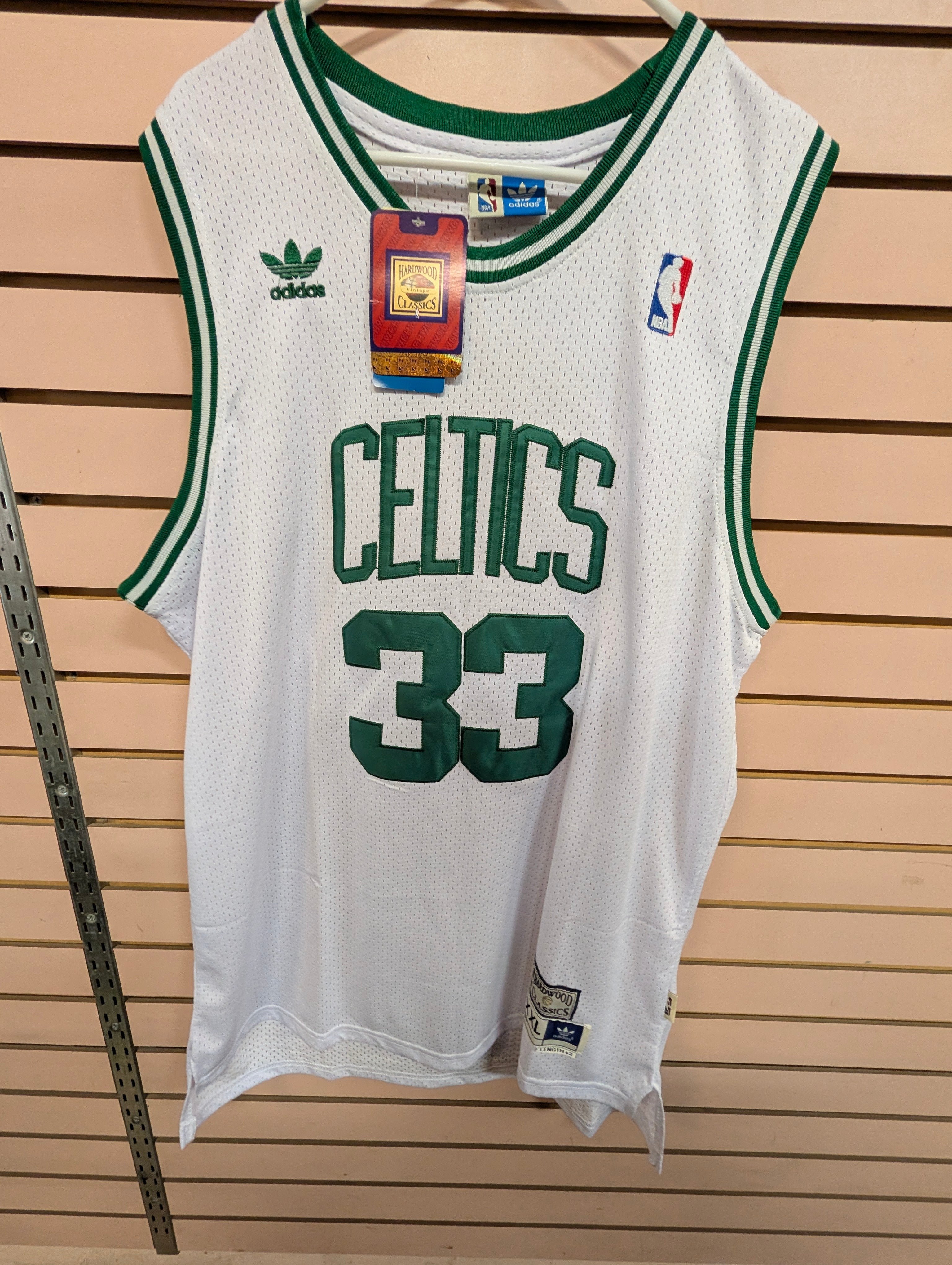 Adidas Larry Bird Boston Celtics 33 Hardwood Classics Jersey White XXL NBA