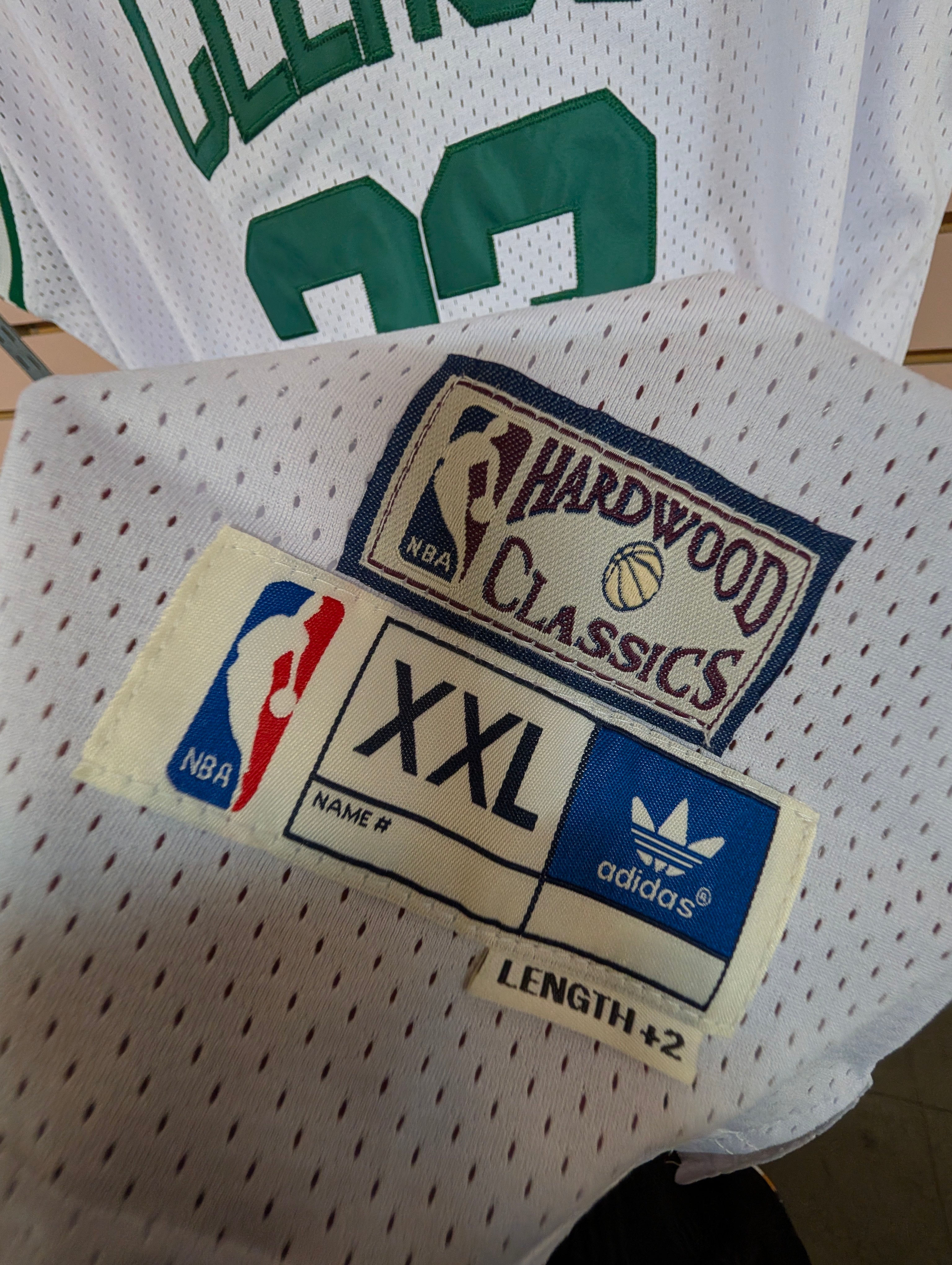 Adidas Larry Bird Boston Celtics 33 Hardwood Classics Jersey White XXL NBA