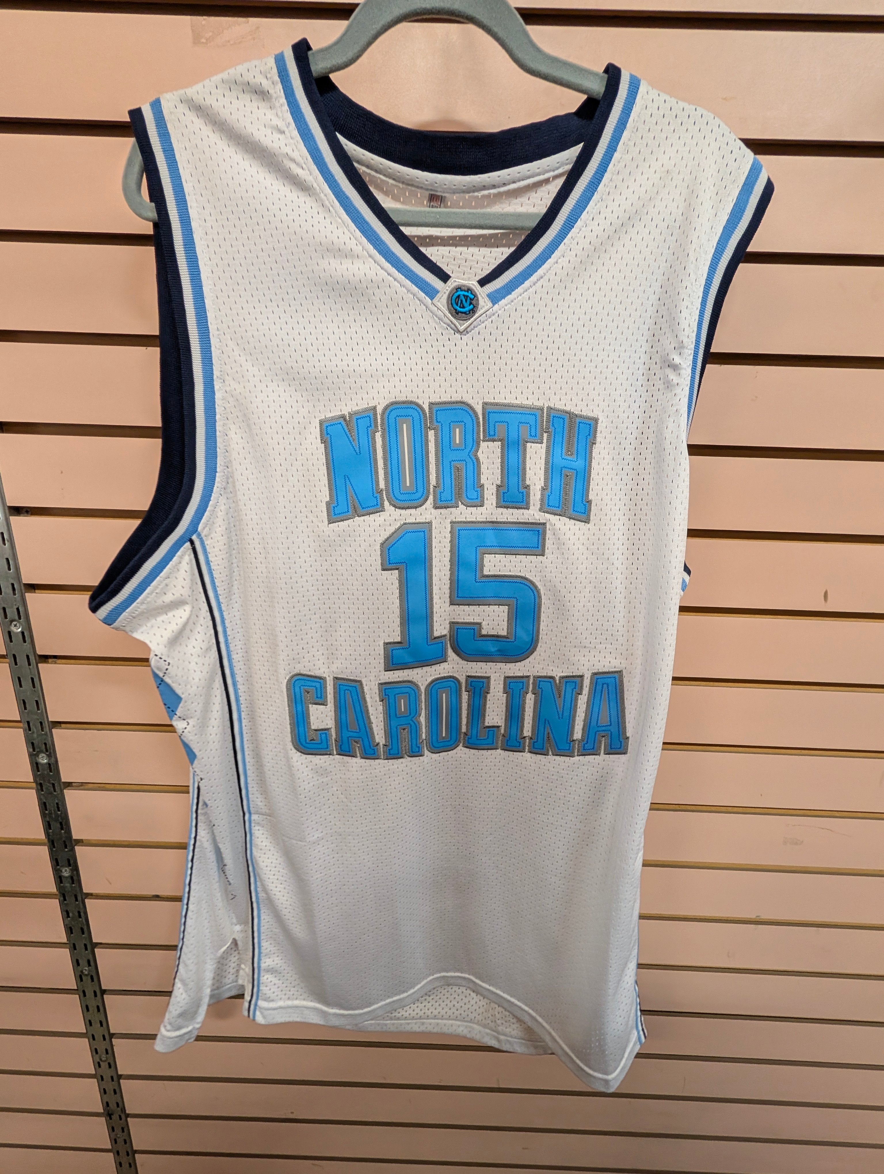 UNC Tar Heels Vince Carter #15 Basketball Jersey White Blue XXL NCAA