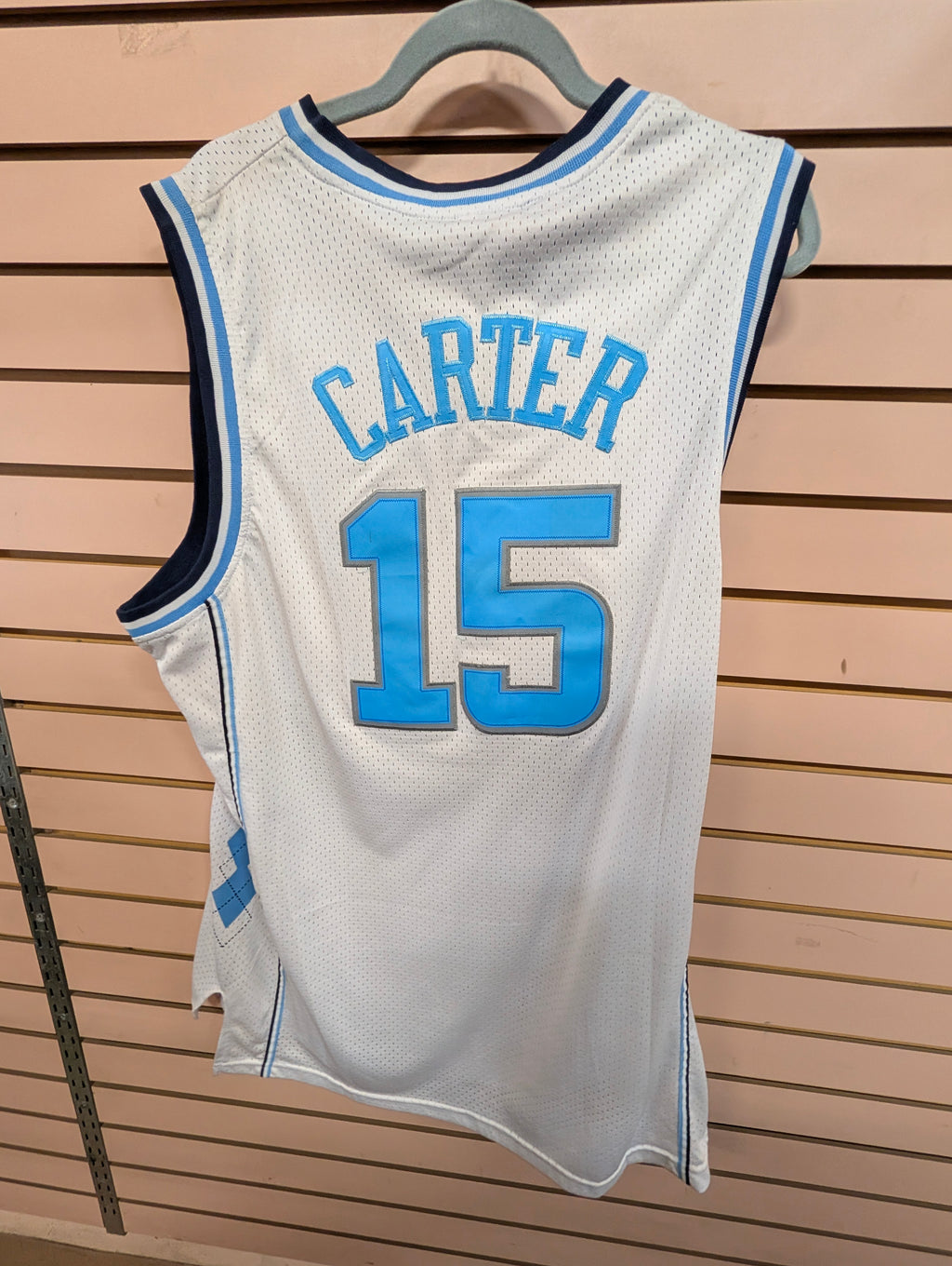 UNC Tar Heels Vince Carter #15 Basketball Jersey White Blue XXL NCAA