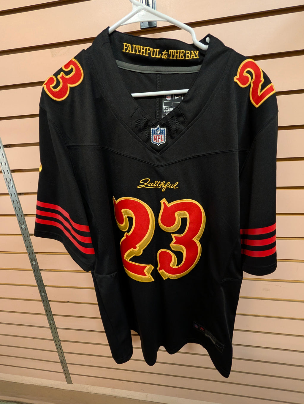 Nike Christian McCaffrey San Francisco 49ers #23 Black Jersey Size L NFL