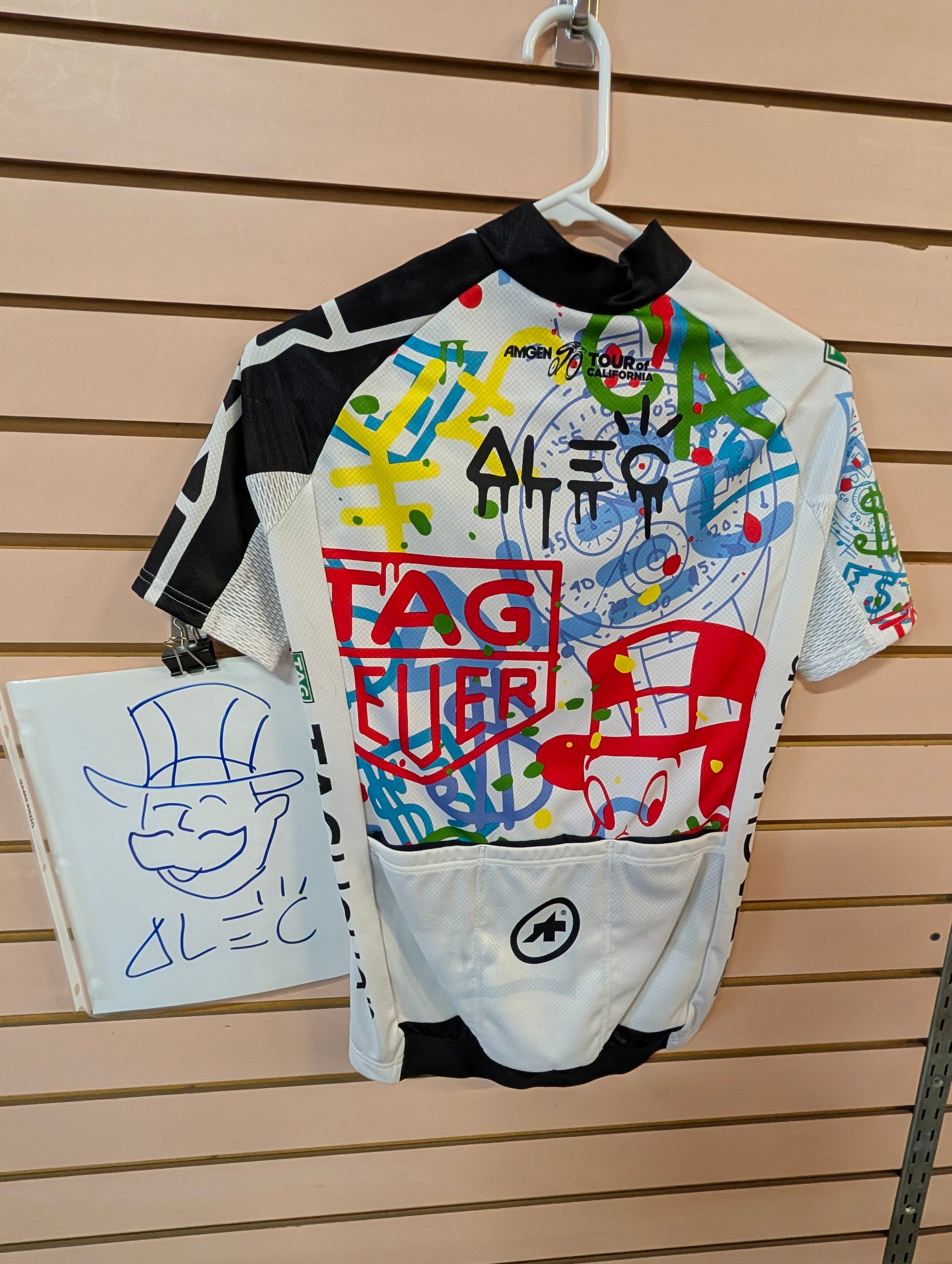 Alec Monopoly Signed Cycling Jersey TAG Heuer Tour California Assos XL