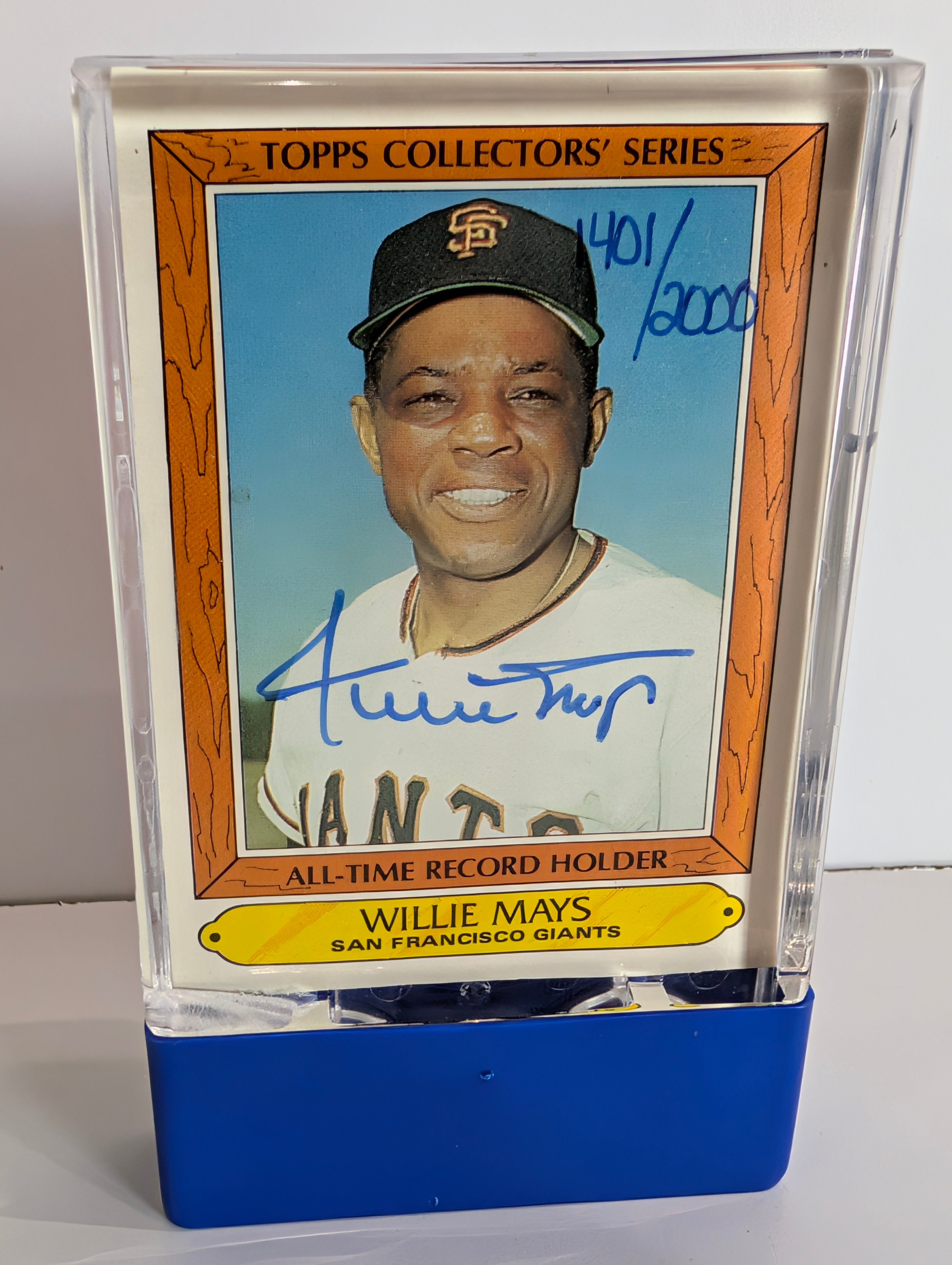 Willie Mays Signed Autograph Topps Collectors Series Card Limited 401/2000