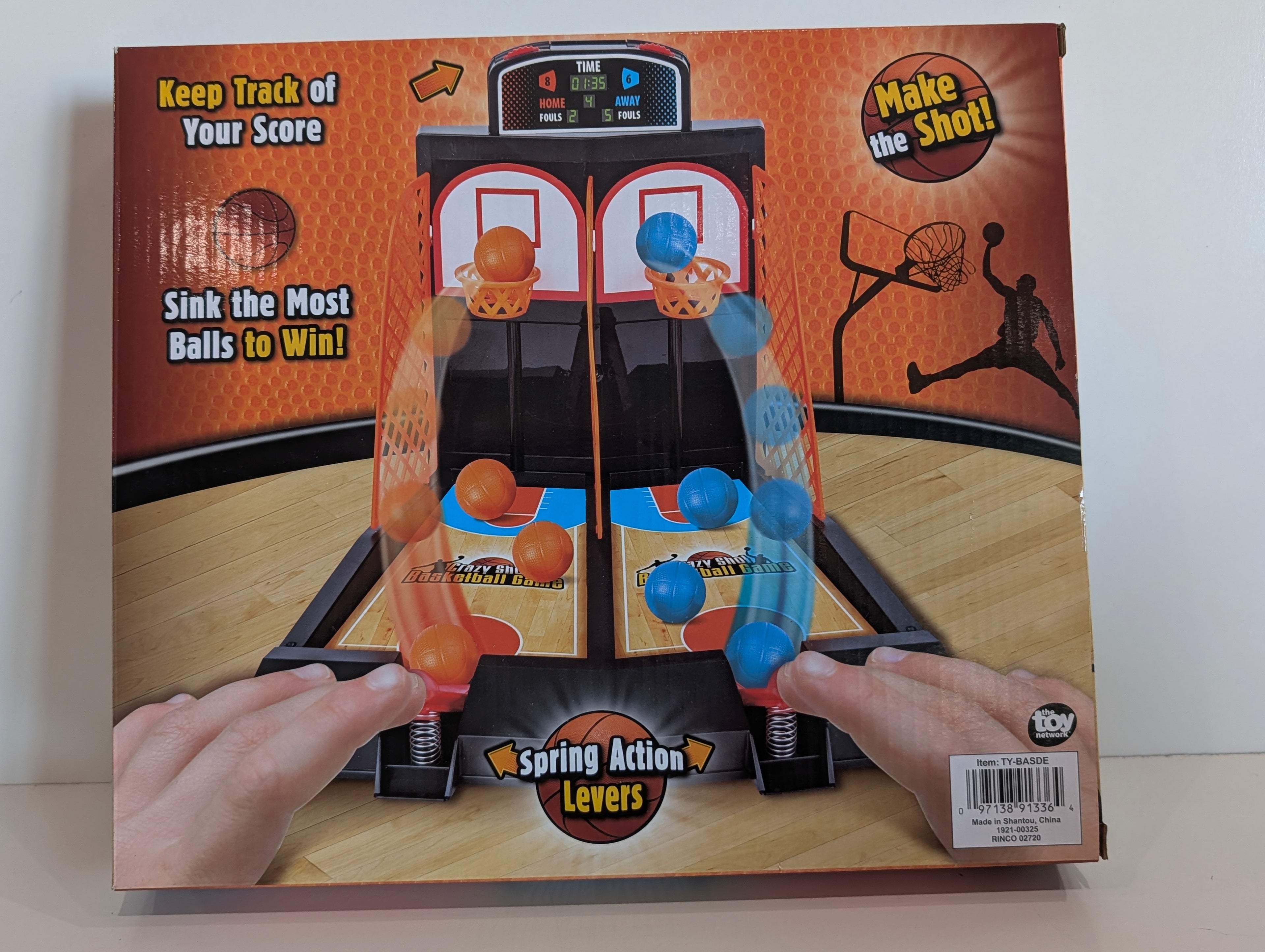 Crazy Shot Basketball Game 2 Player Arcade Tabletop Toy With Scoreboard