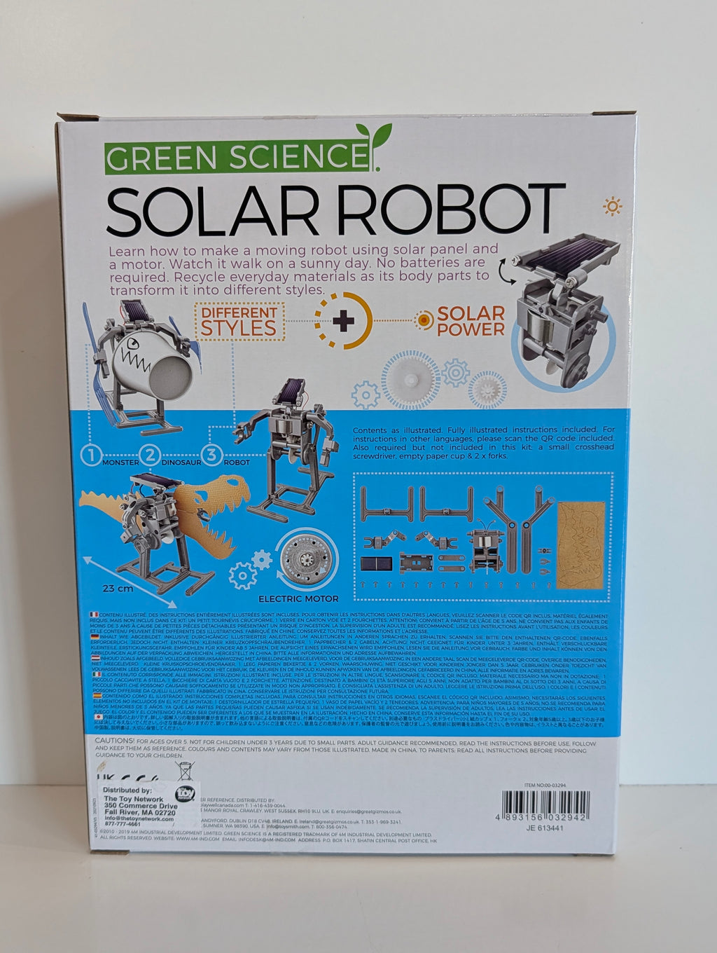 Green Science Solar Robot Kit 4M STEM Powered Kids DIY Solar Toy Ages 5+