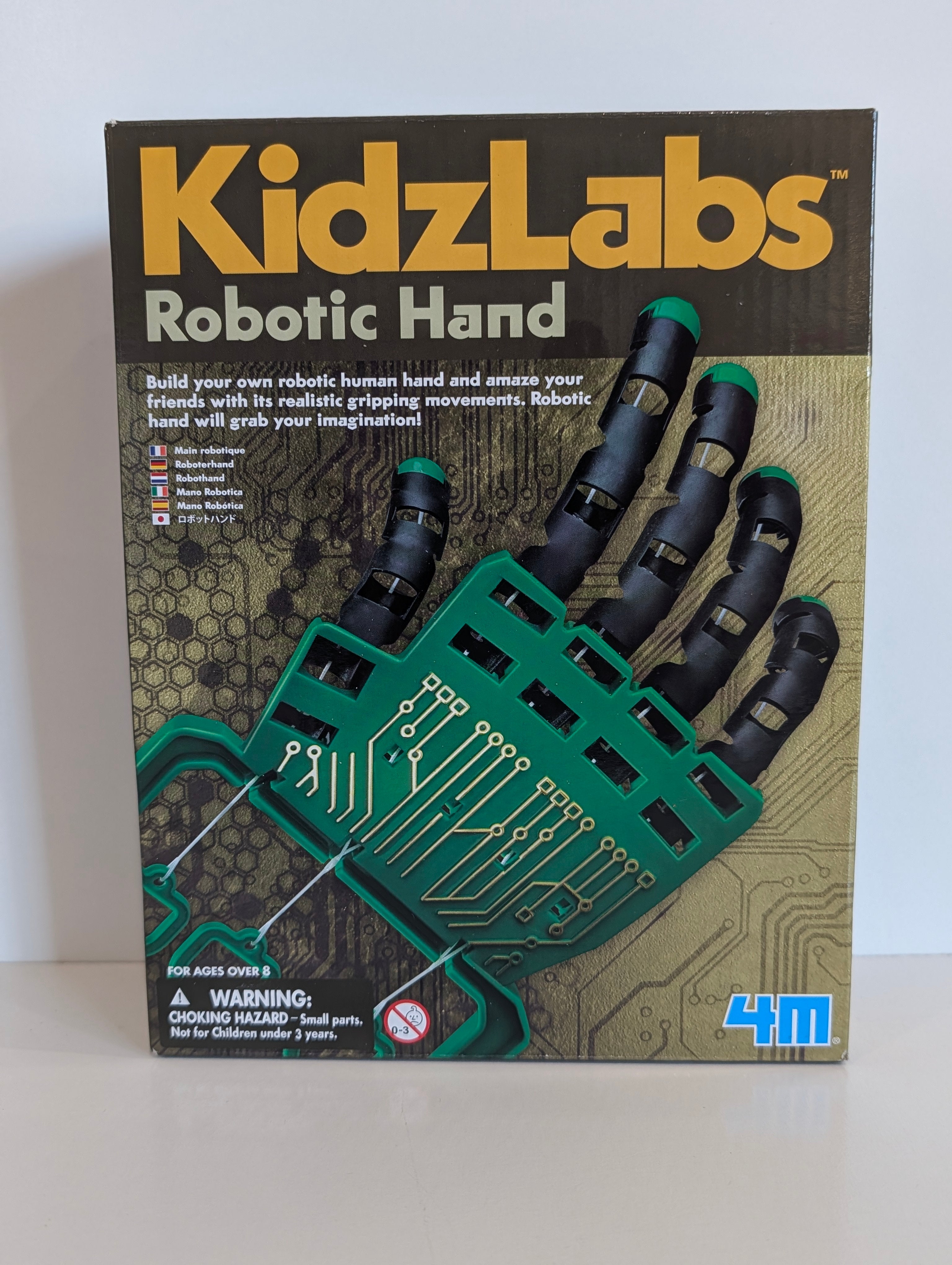 KidzLabs Robotic Hand STEM Science Kit Buildable Mechanical Toy 4M Set