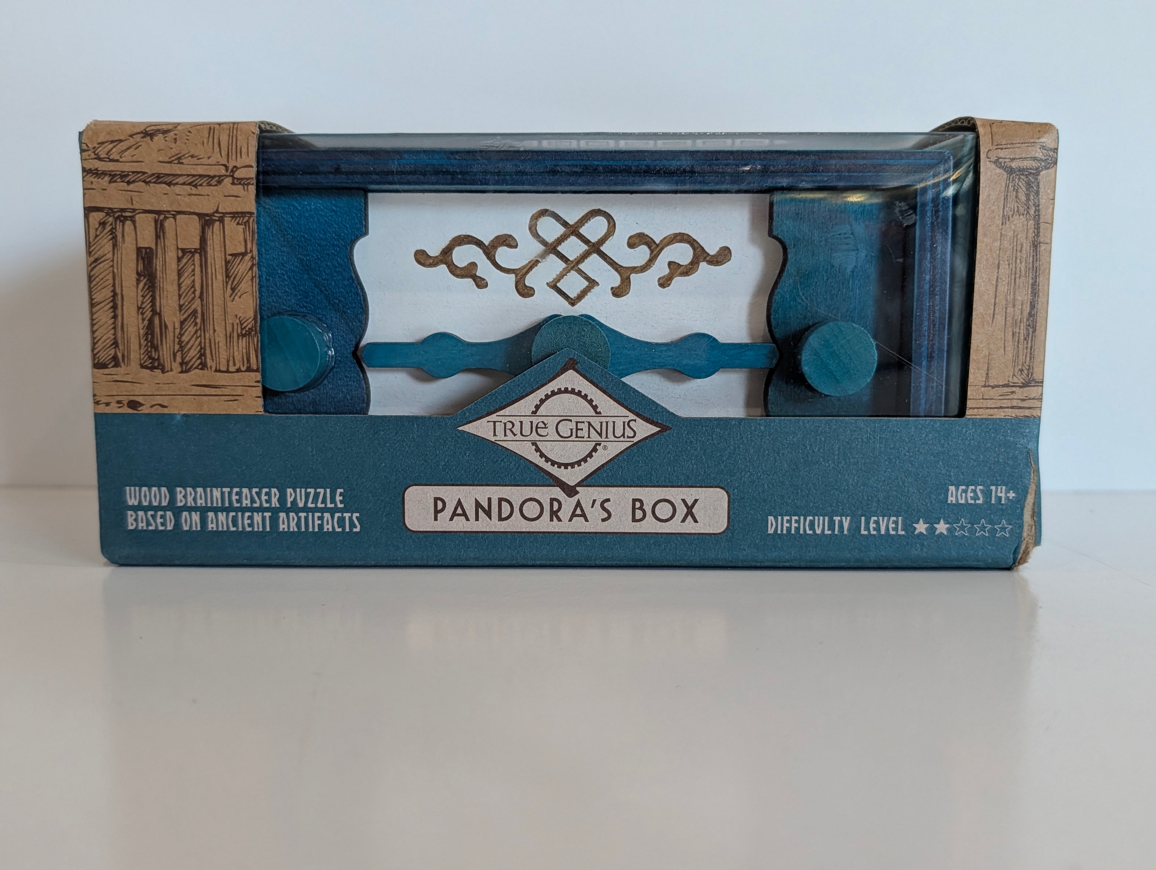 True Genius Pandora’s Box Wooden Brainteaser Puzzle Ancient Artifact Style