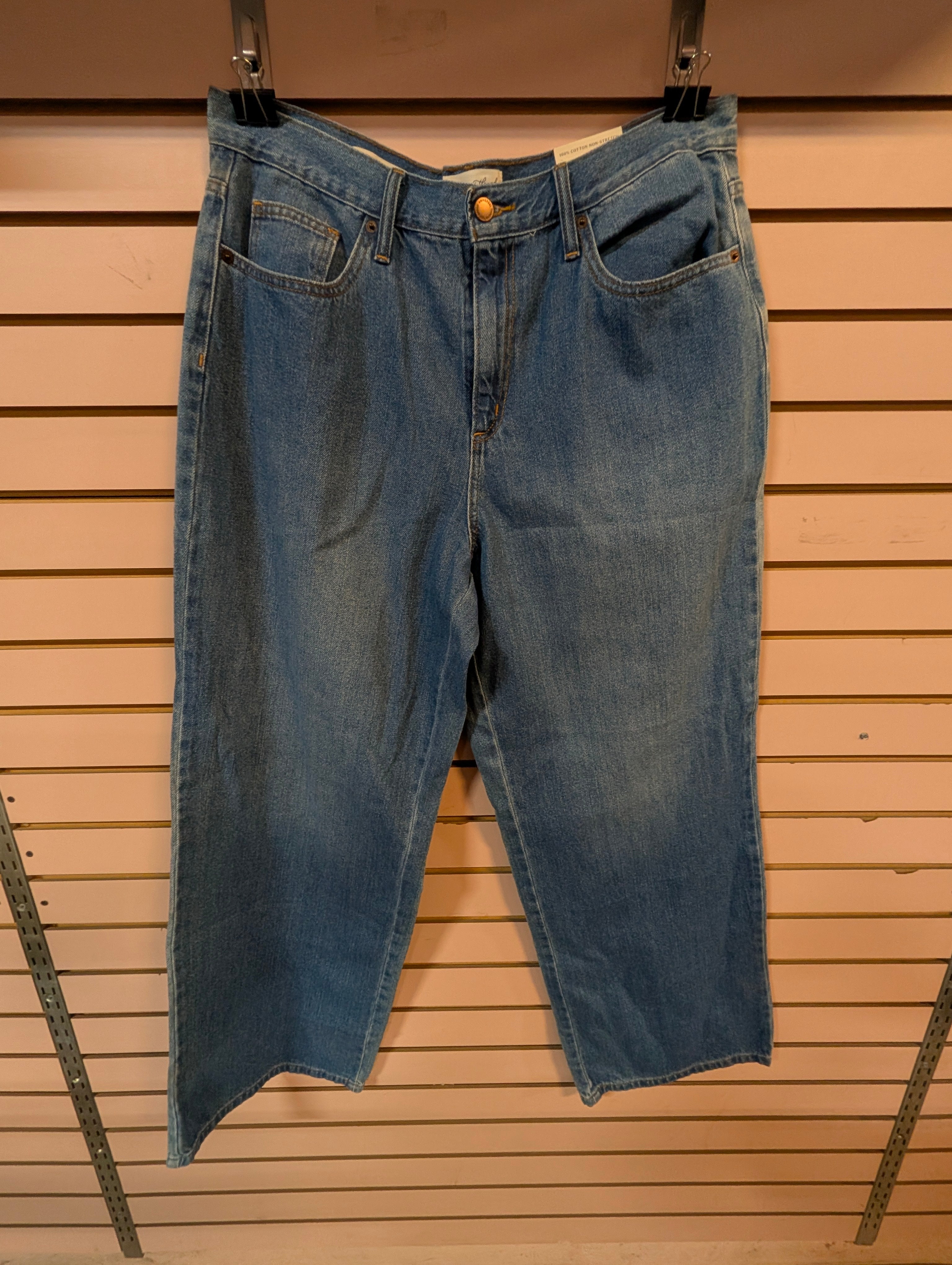 Universal Thread Women’s Relaxed Wide Leg Jeans Size 14 32x32 Blue Denim Cotton