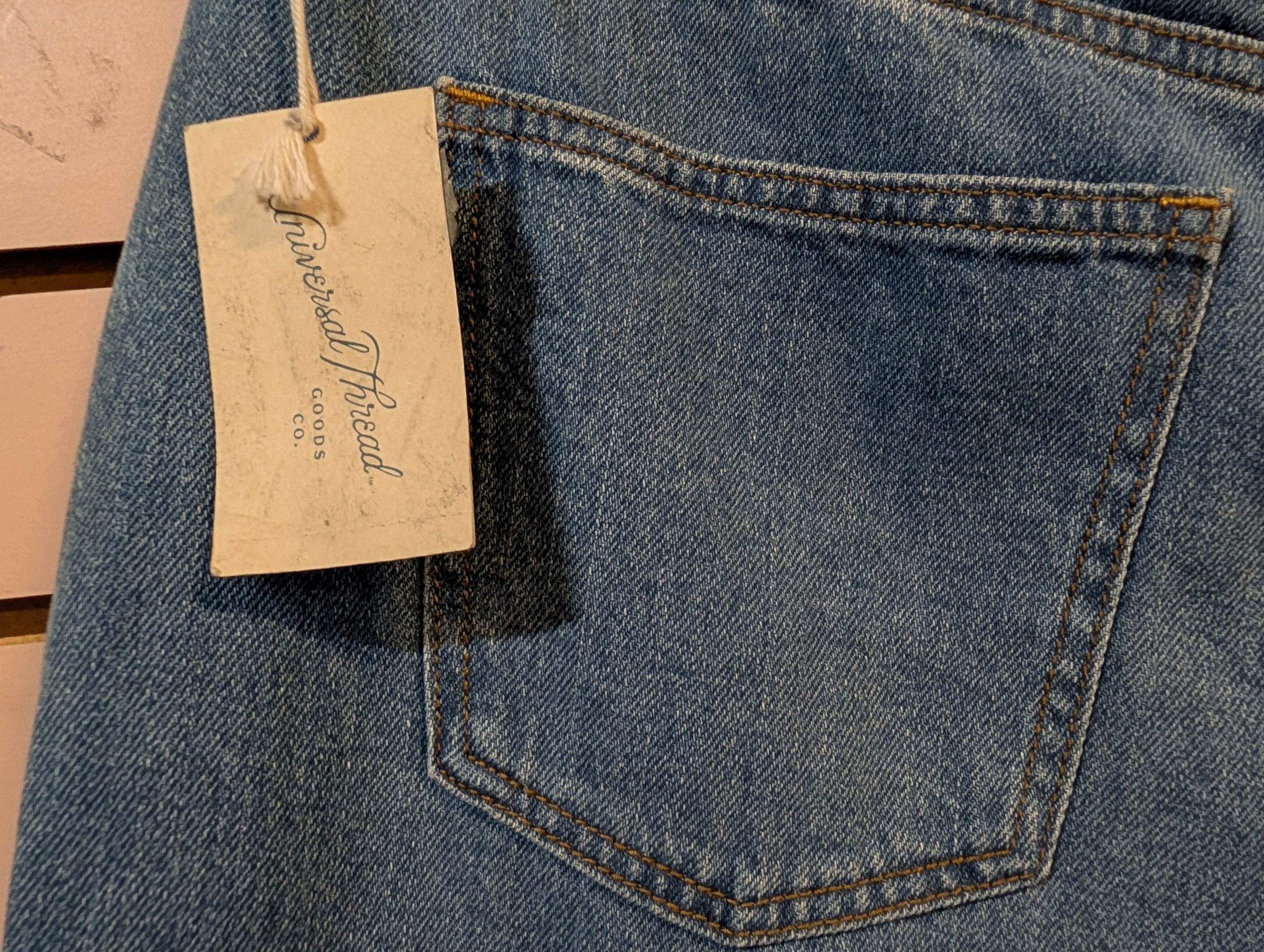 Universal Thread Women’s Relaxed Wide Leg Jeans Size 14 32x32 Blue Denim Cotton