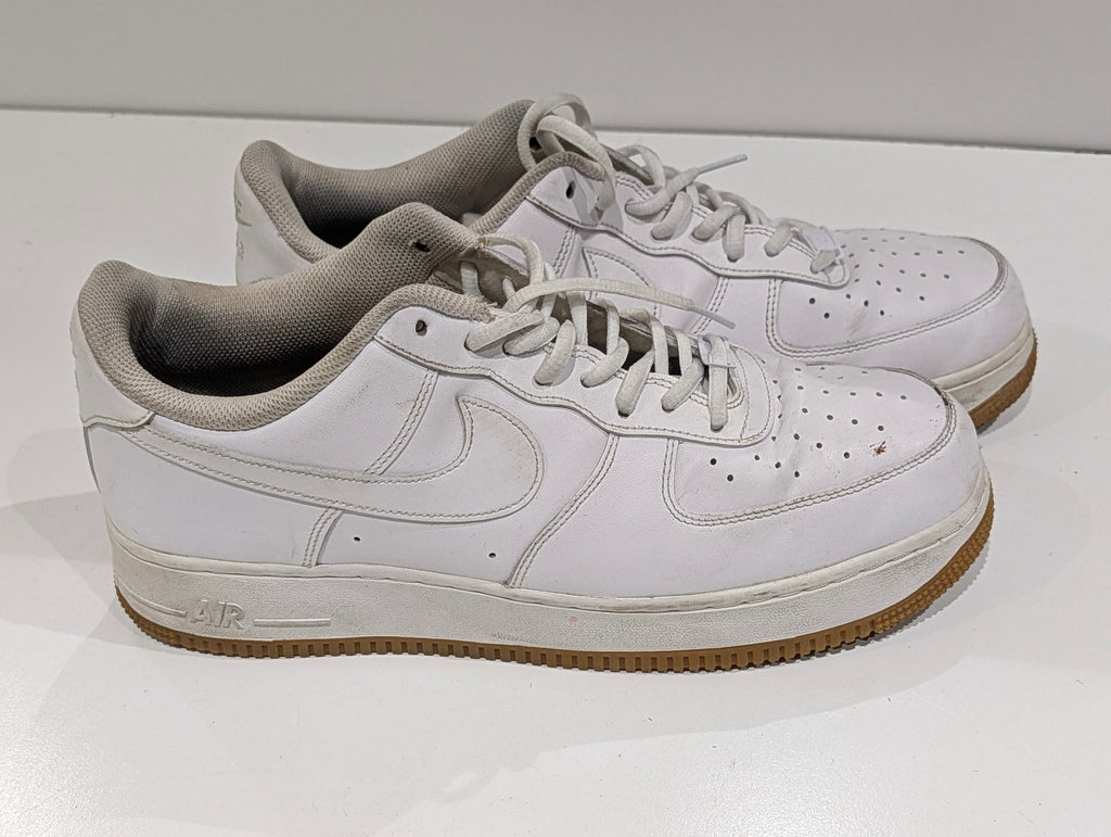 Nike Air Force 1 Low White Gum Sole Men’s Size 12 Leather Sneakers Shoes