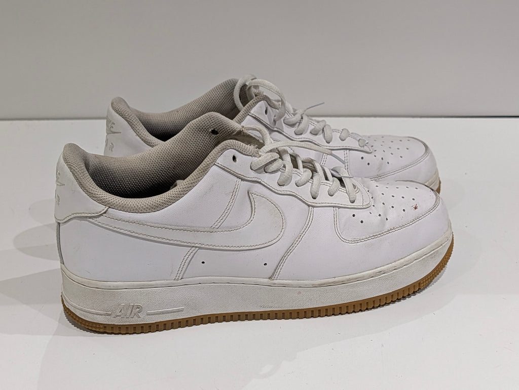 Nike Air Force 1 Low White Gum Sole Men’s Size 12 Leather Sneakers Shoes