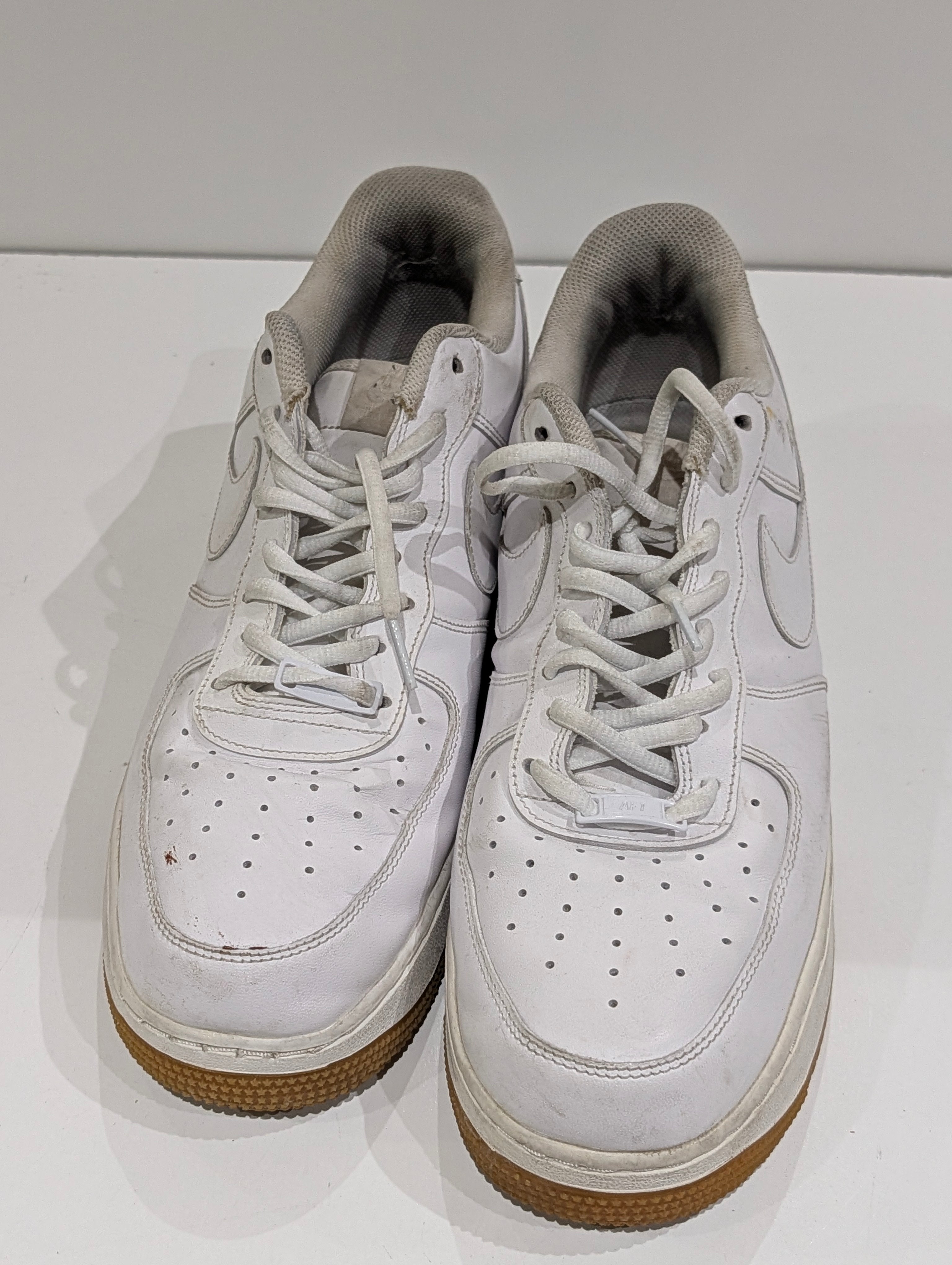 Nike Air Force 1 Low White Gum Sole Men’s Size 12 Leather Sneakers Shoes
