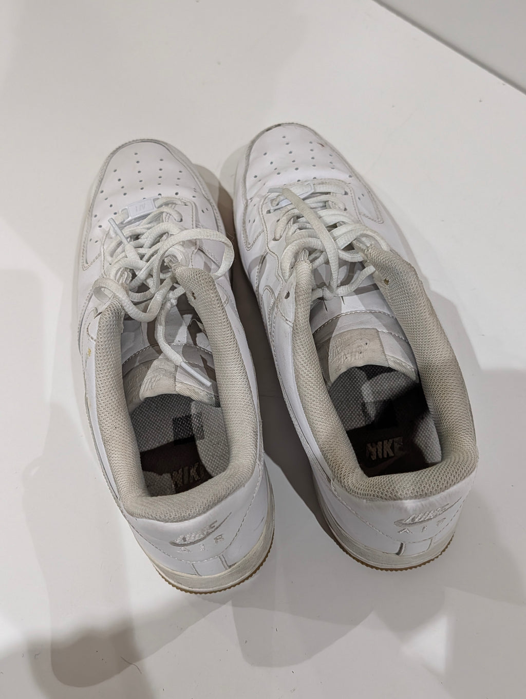 Nike Air Force 1 Low White Gum Sole Men’s Size 12 Leather Sneakers Shoes