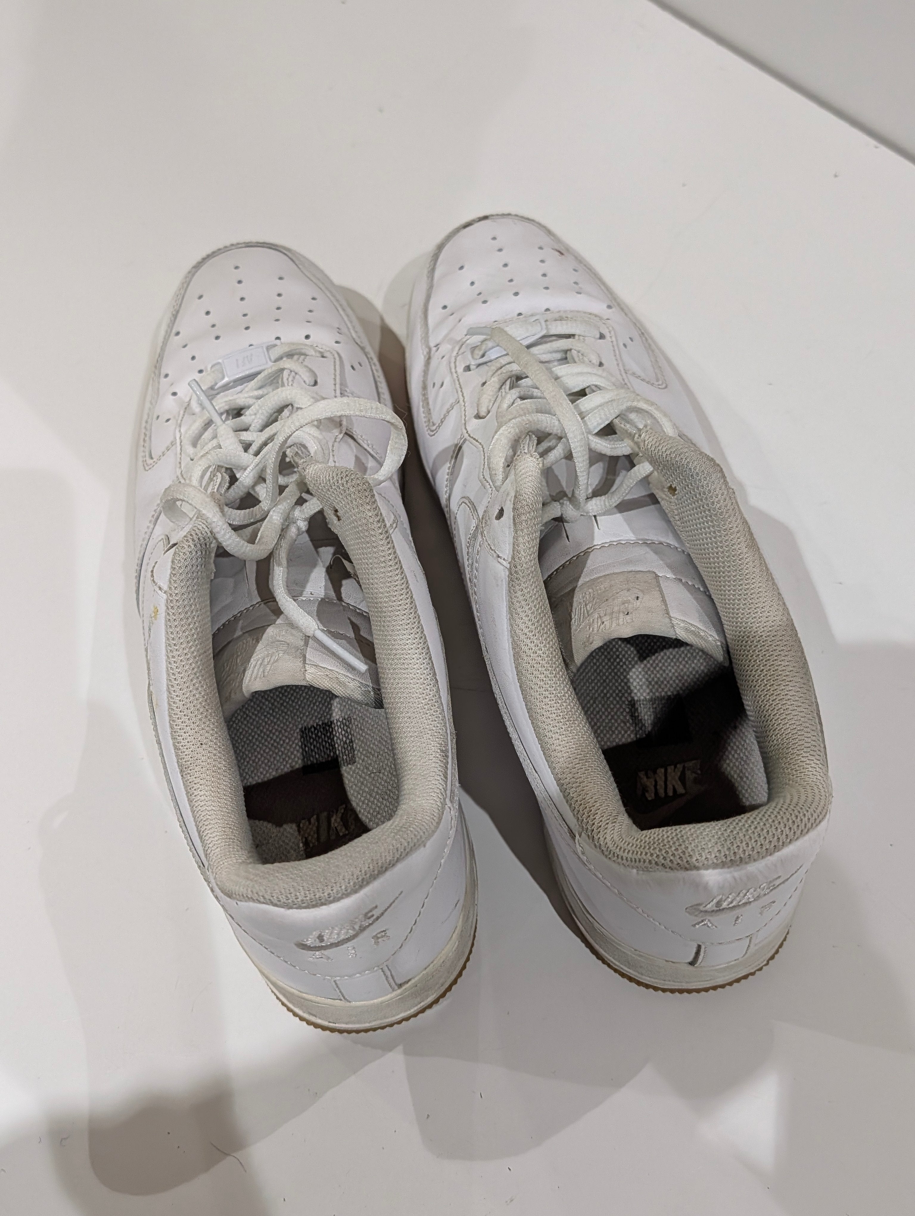 Nike Air Force 1 Low White Gum Sole Men’s Size 12 Leather Sneakers Shoes