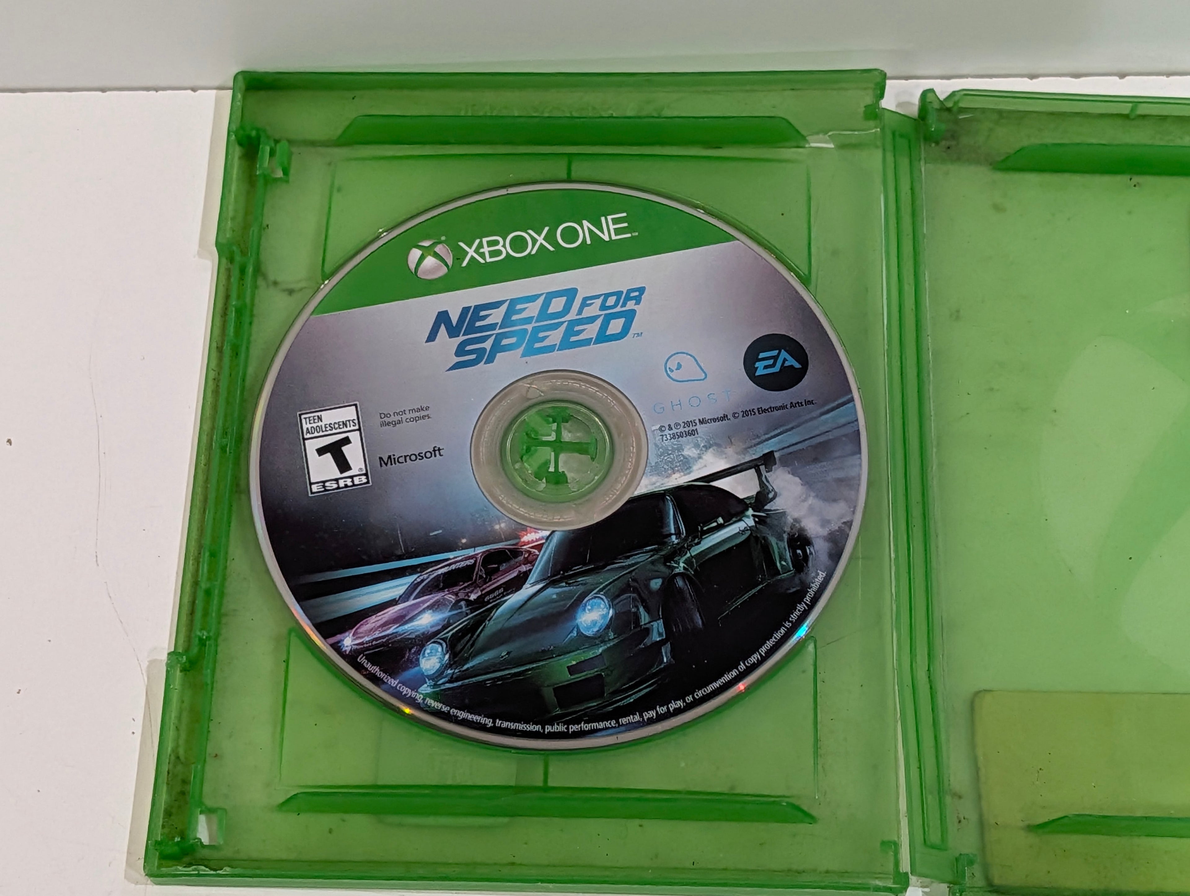 Need For Speed Xbox One 2015 EA Racing Game Disc Only Tested Working