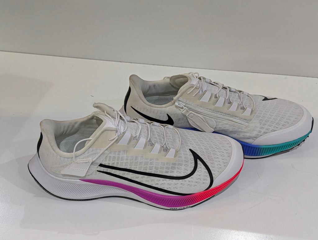 Nike Air Zoom Pegasus 37 Running Shoes White Multicolor Mens Size 11 CK8446