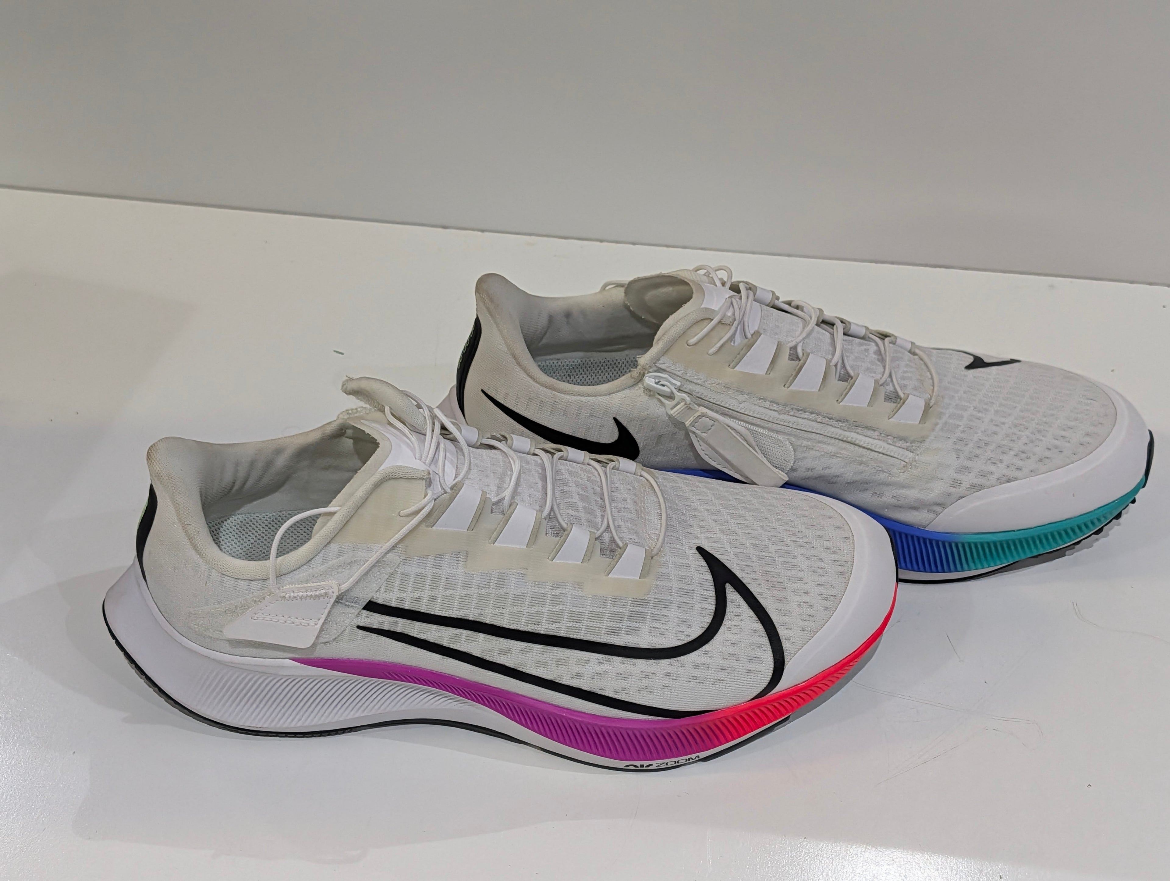 Nike Air Zoom Pegasus 37 Running Shoes White Multicolor Mens Size 11 CK8446
