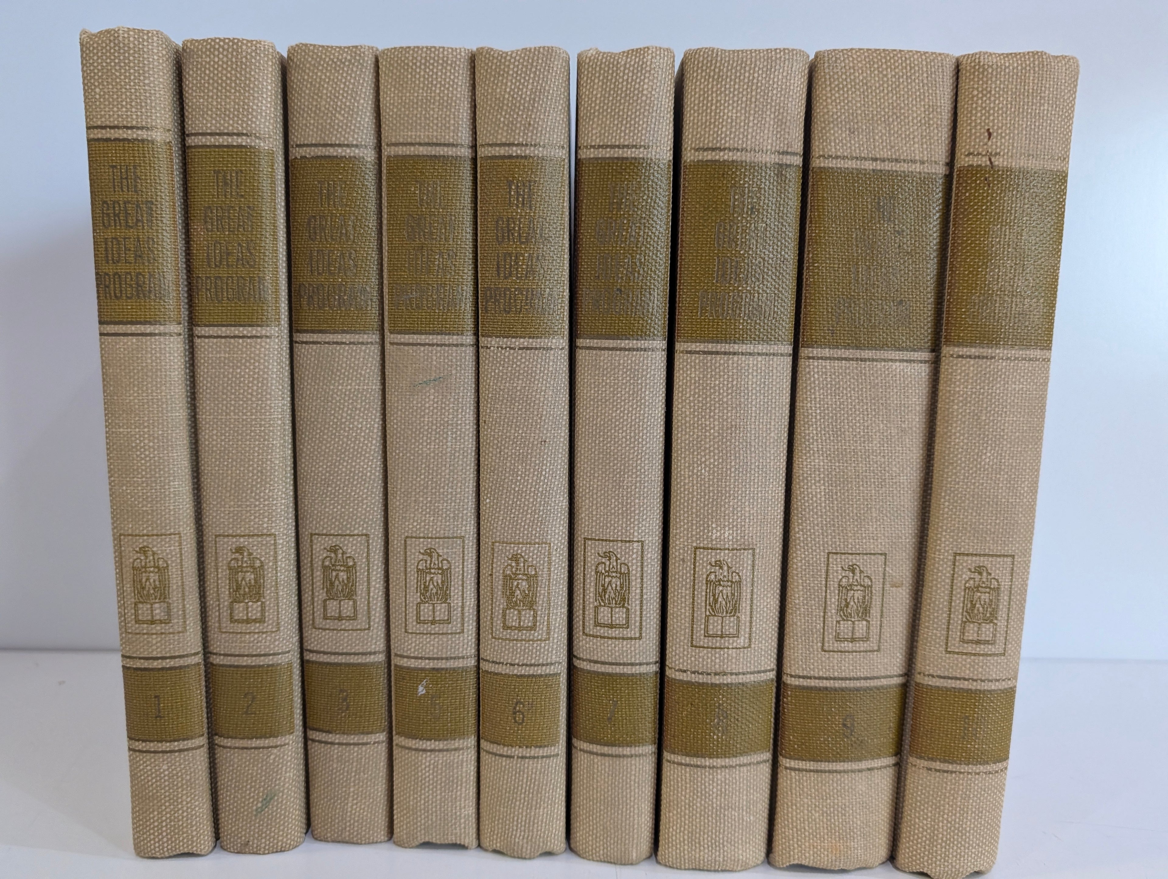 Vintage Great Ideas Program Britannica 9 Volume Hardcover Book Set Classics