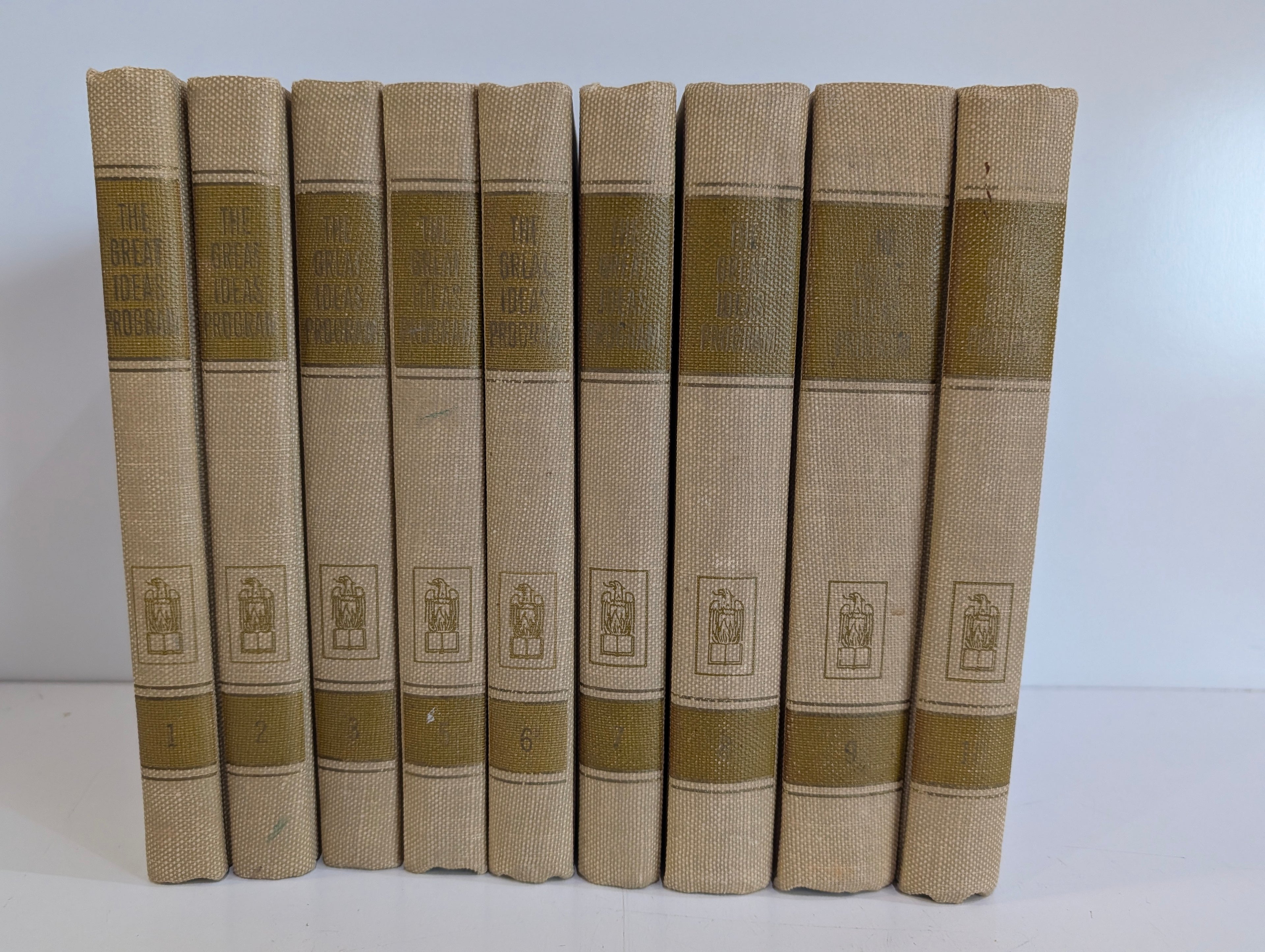 Vintage Great Ideas Program Britannica 9 Volume Hardcover Book Set Classics