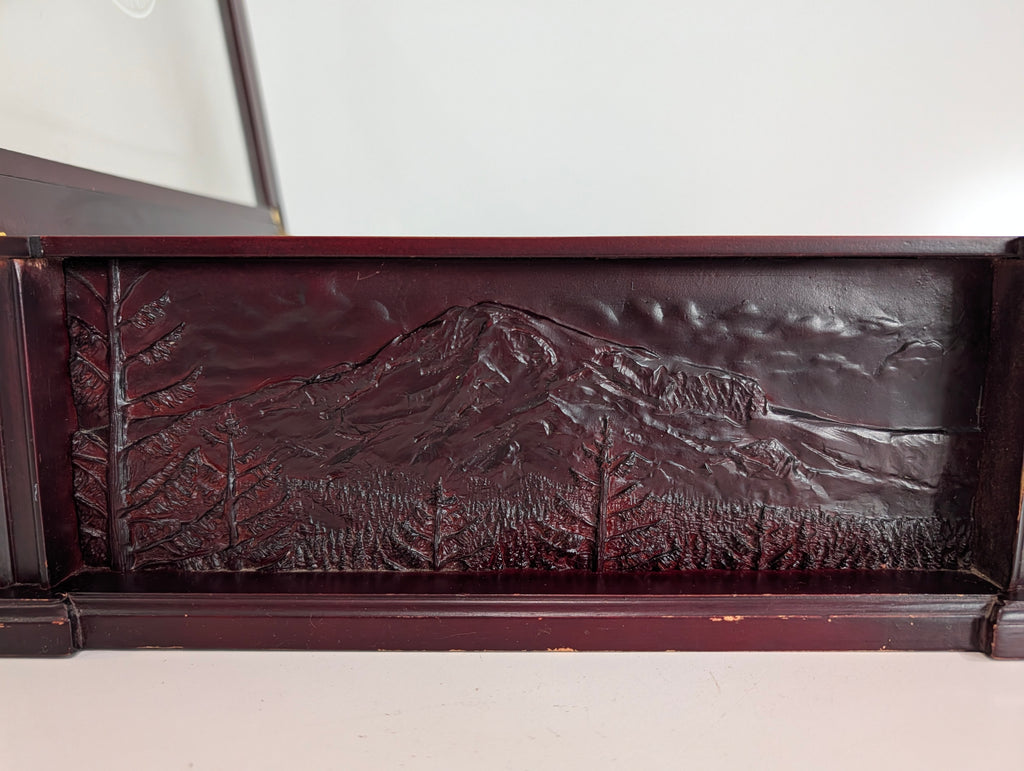 Danbury Mint State Quarter Display Case Wood Glass Top Coin Storage Box Drawer