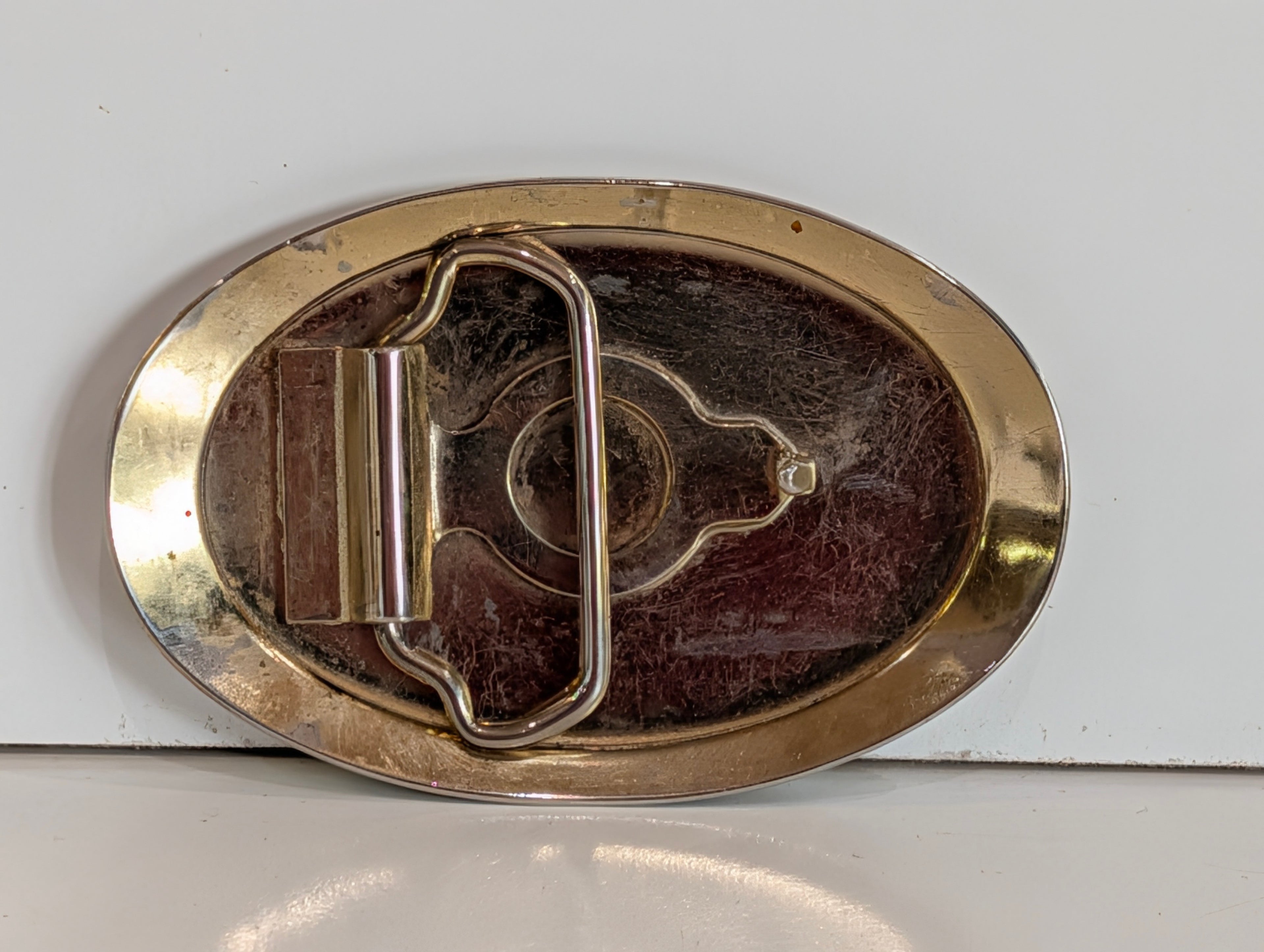 Vintage Masonic Square Compass G Belt Buckle Silver Plate Western Fraternal