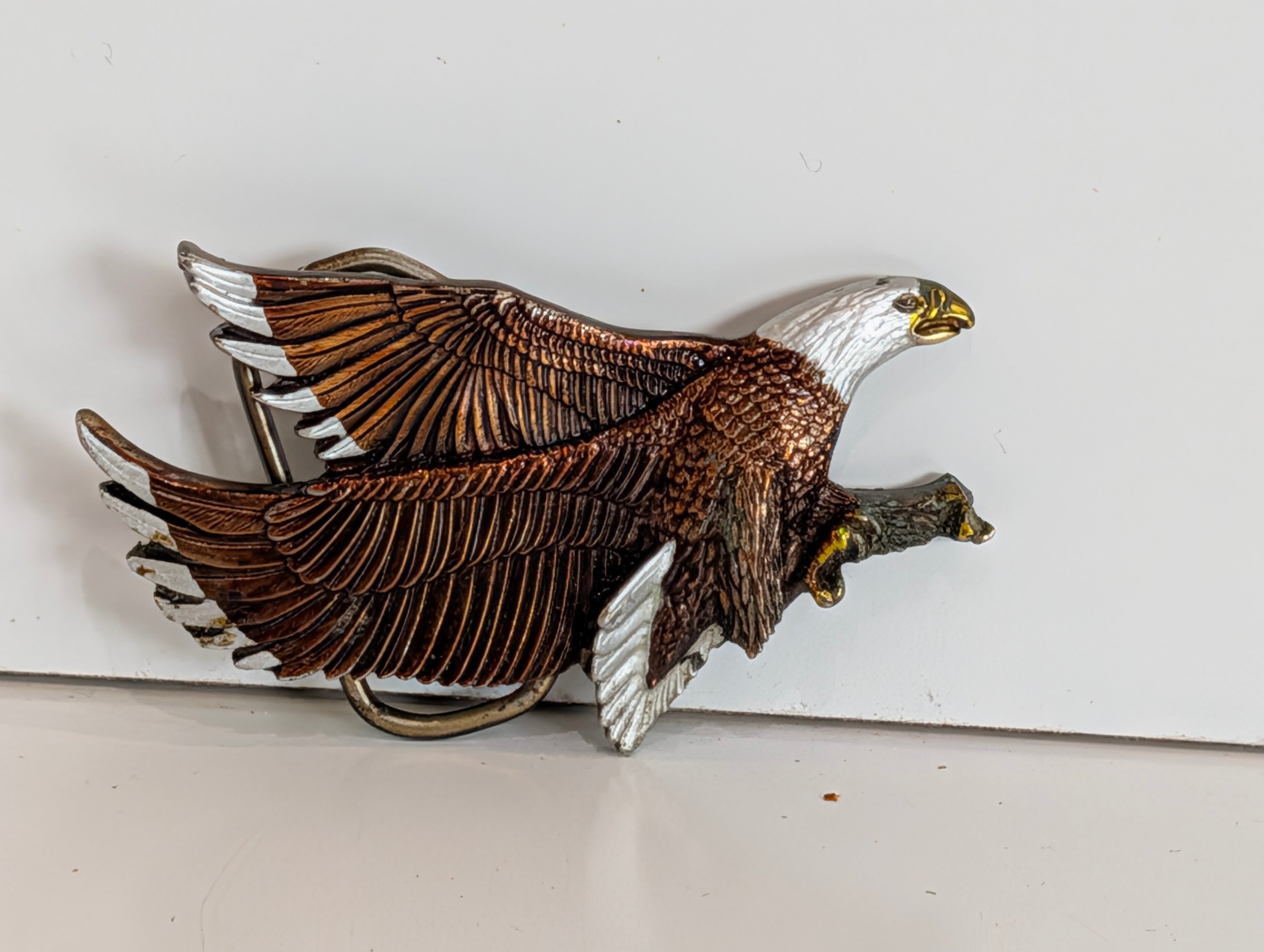 Vintage 1979 Bald Eagle USA Belt Buckle Limited Serial 1506 Patriotic