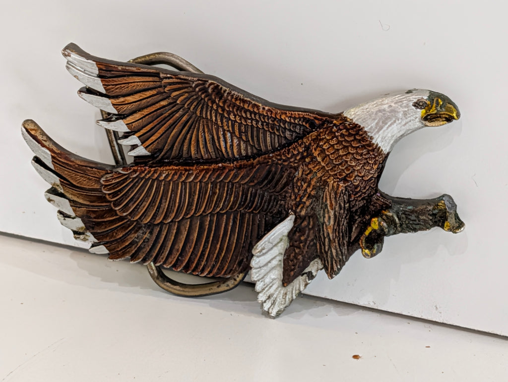 Vintage 1979 Bald Eagle USA Belt Buckle Limited Serial 1506 Patriotic