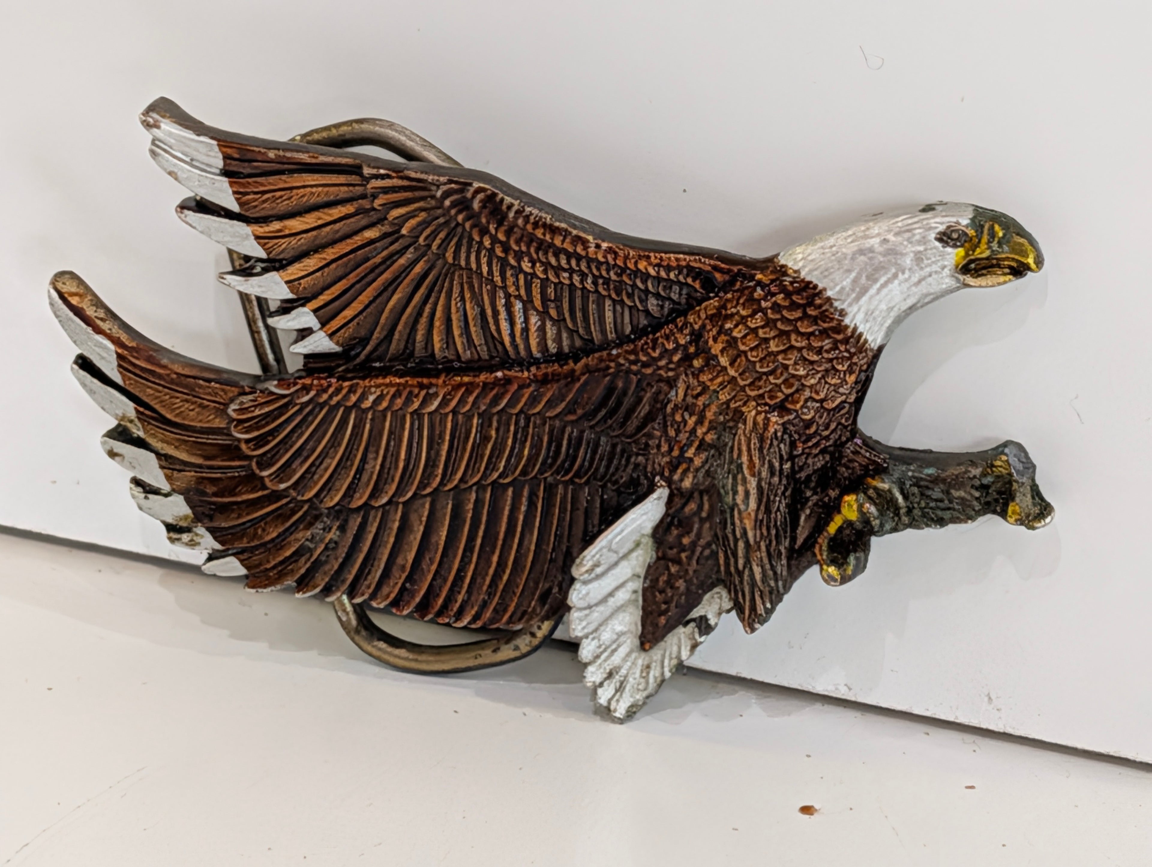 Vintage 1979 Bald Eagle USA Belt Buckle Limited Serial 1506 Patriotic