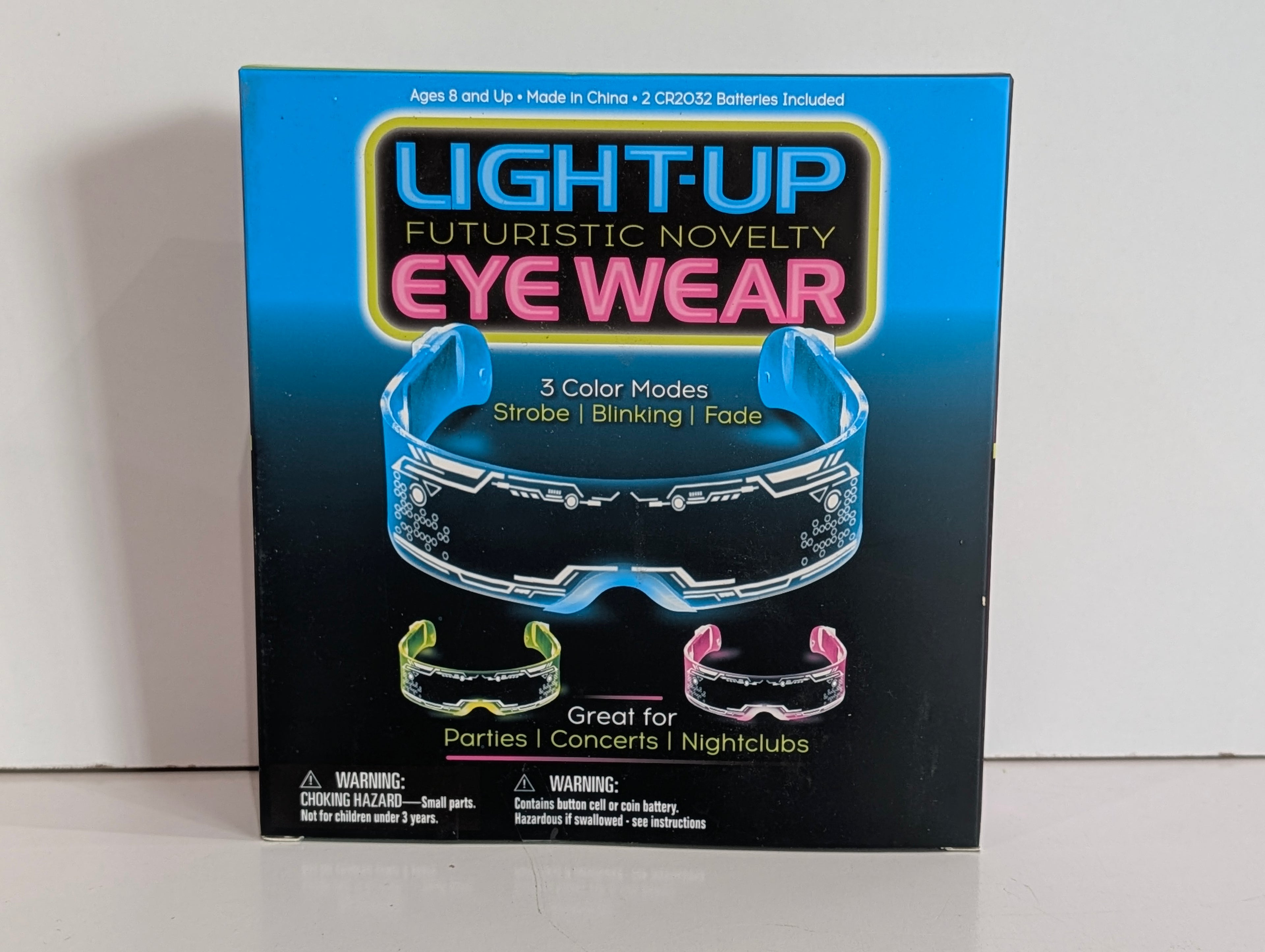 Light Up Futuristic Novelty LED Eye Wear Glasses Party Concert Rave Gear