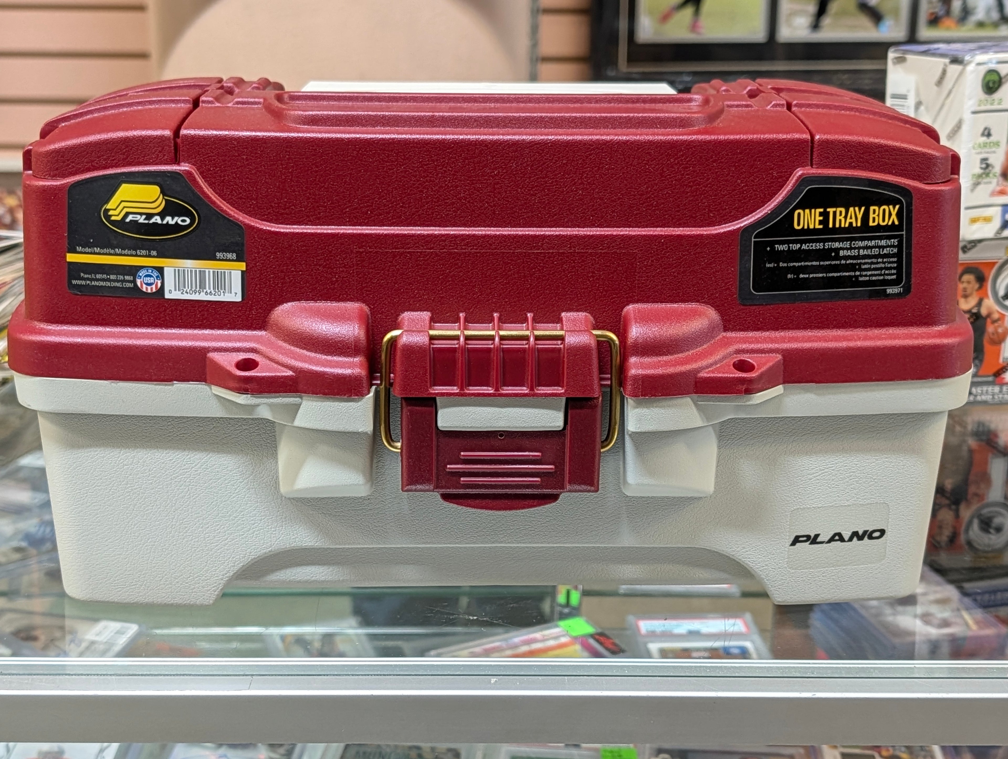 Plano 6201 One Tray Tackle Box Red Gray Fishing Storage Case Organizer USA