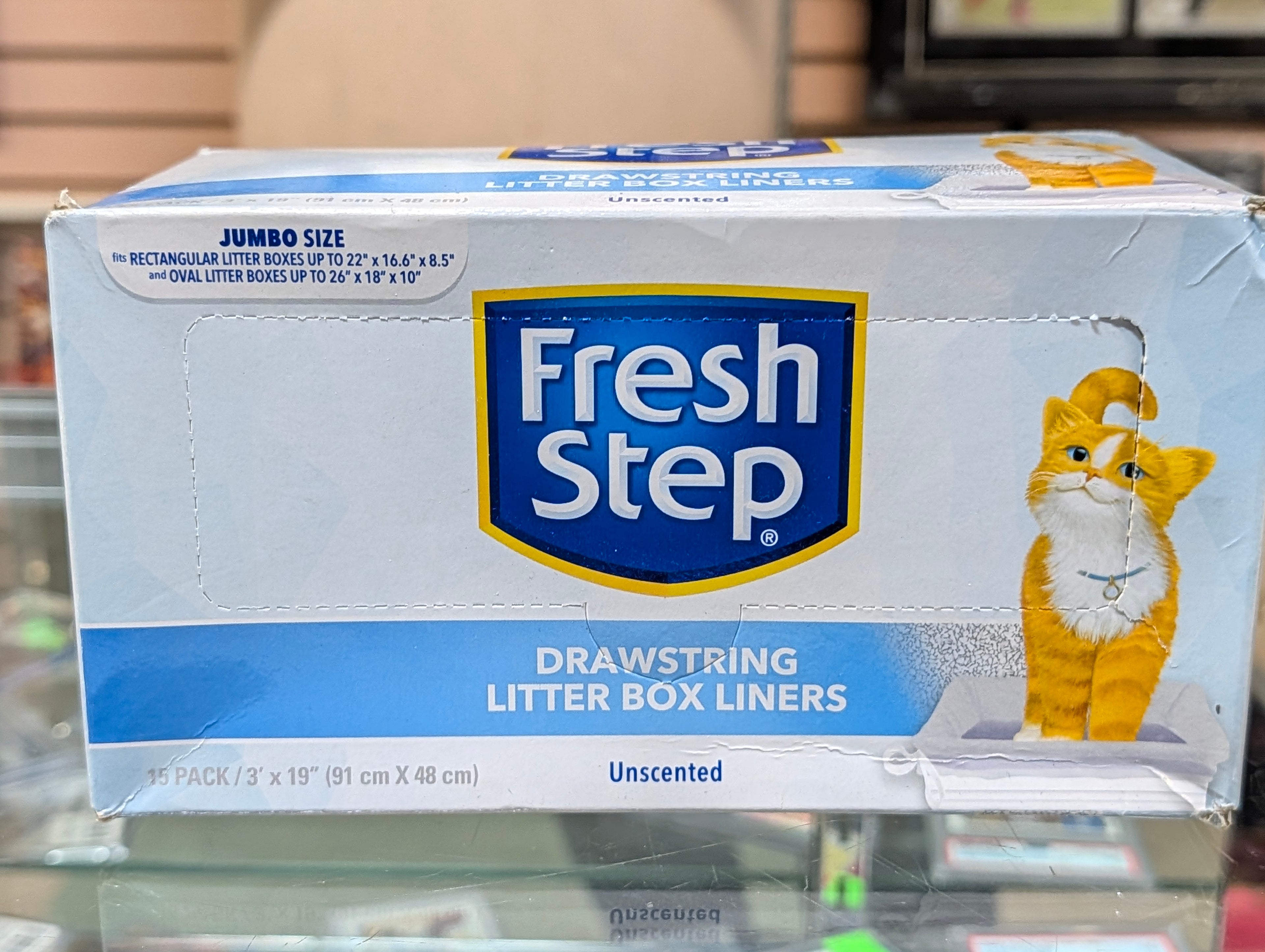 Fresh Step Drawstring Litter Box Liners Jumbo Unscented 15 Pack Cat Supplies