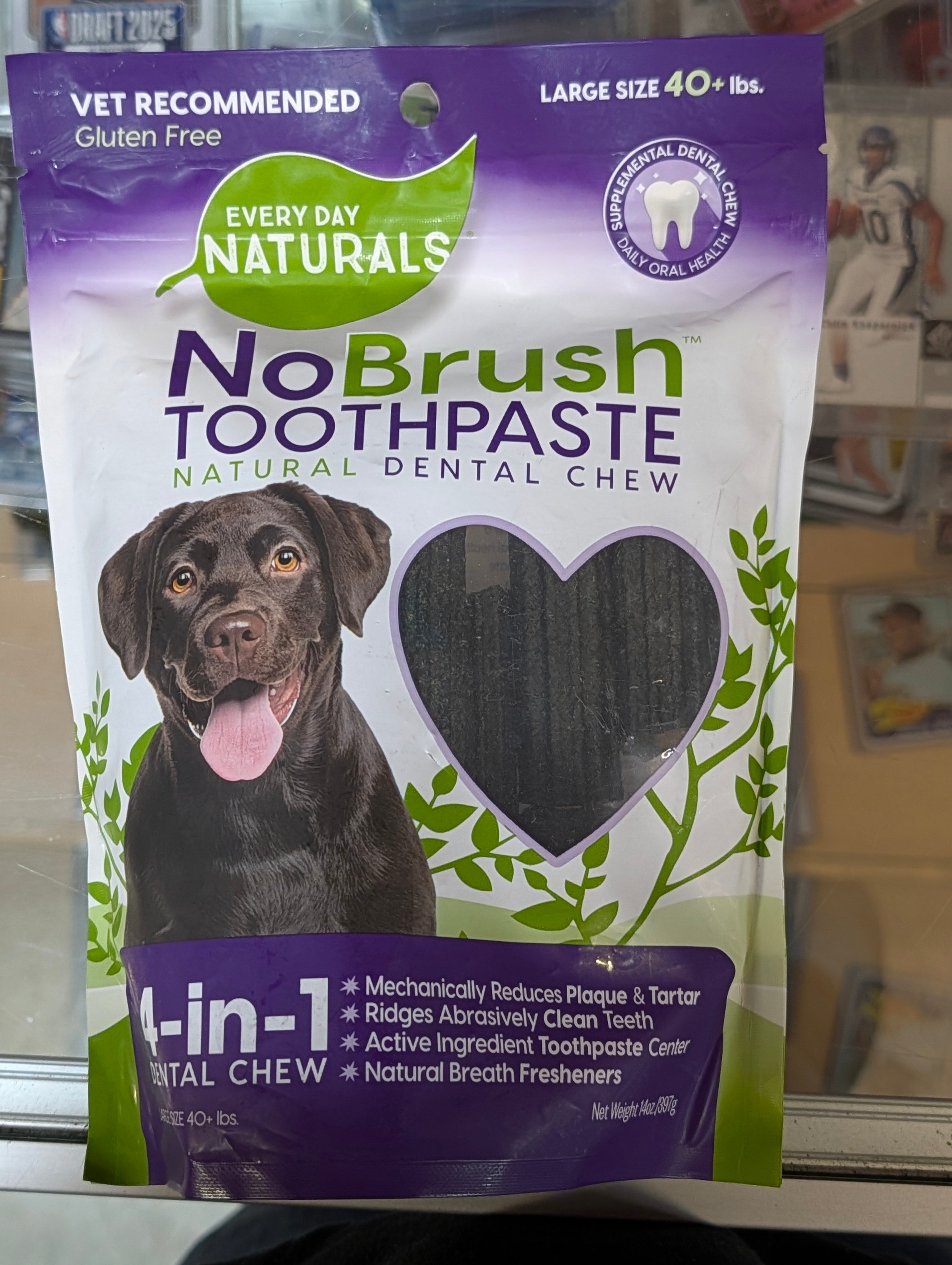 Every Day Naturals NoBrush Dog Dental Chews Large 40lb+ 4-In-1 Oral Care
