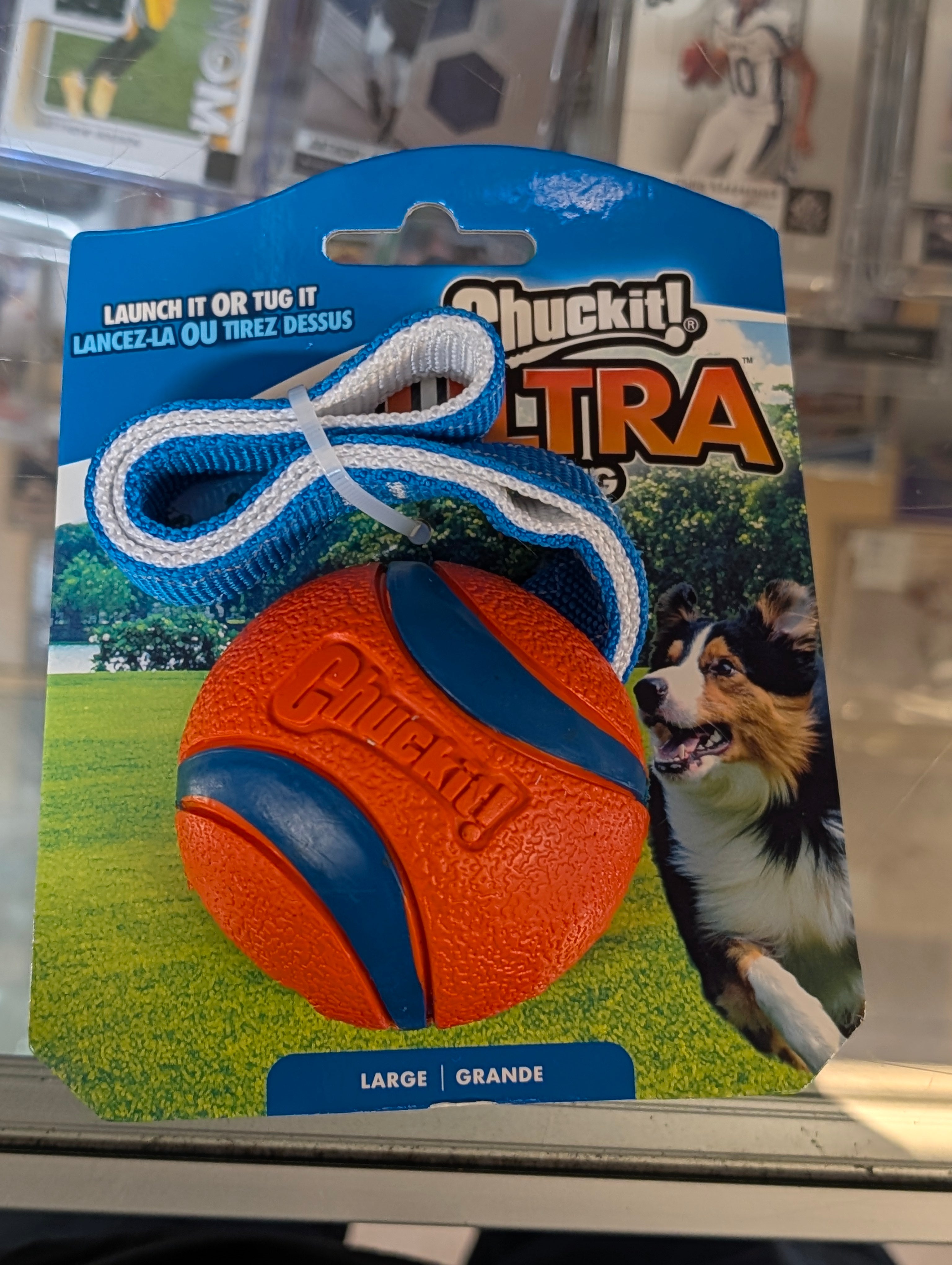Chuckit Ultra Tug Ball Large Dog Toy With Rope Durable Fetch Outdoor Play
