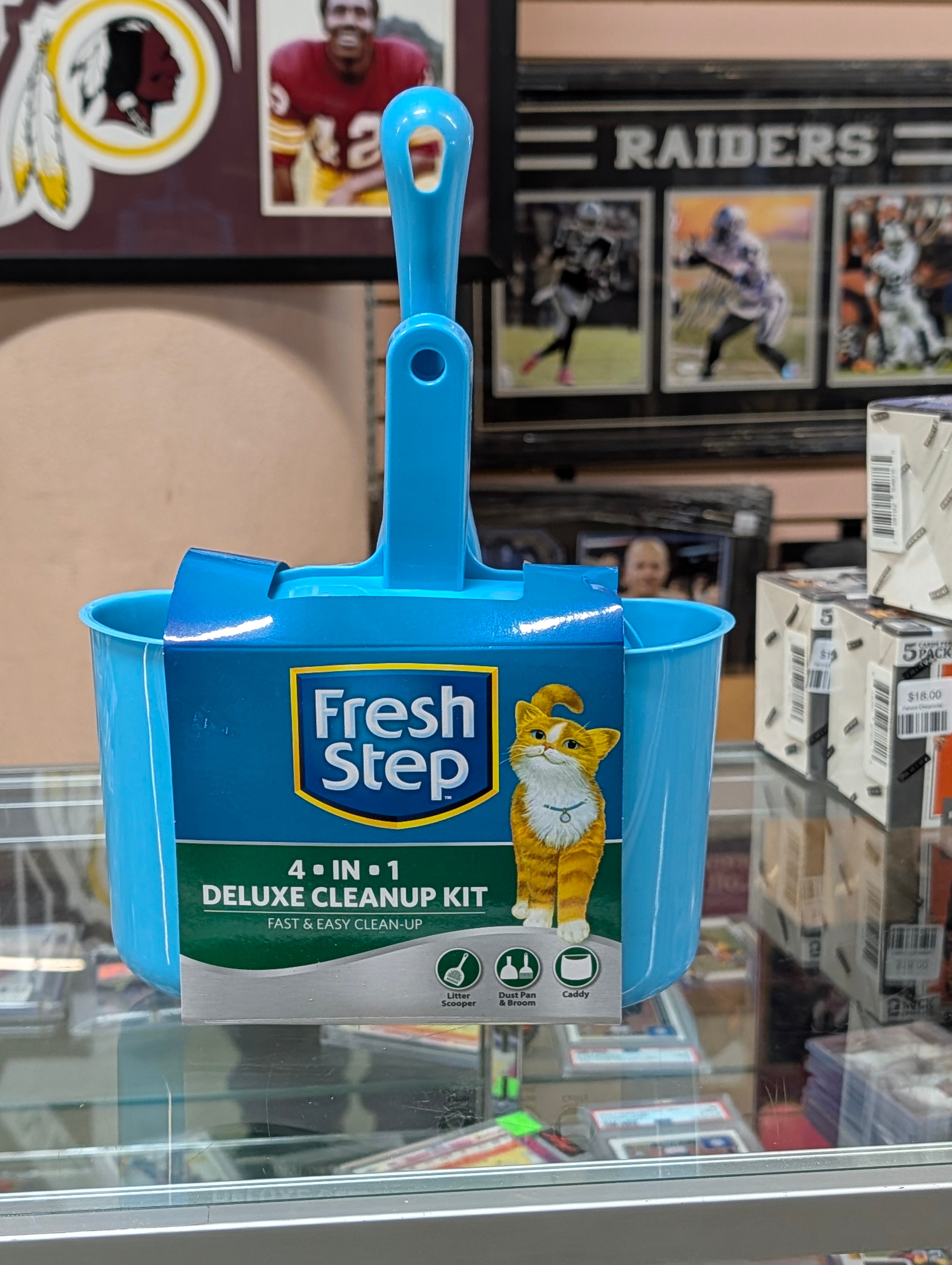Fresh Step 4-In-1 Deluxe Cleanup Kit Litter Scoop Caddy Set Cat Cleaning