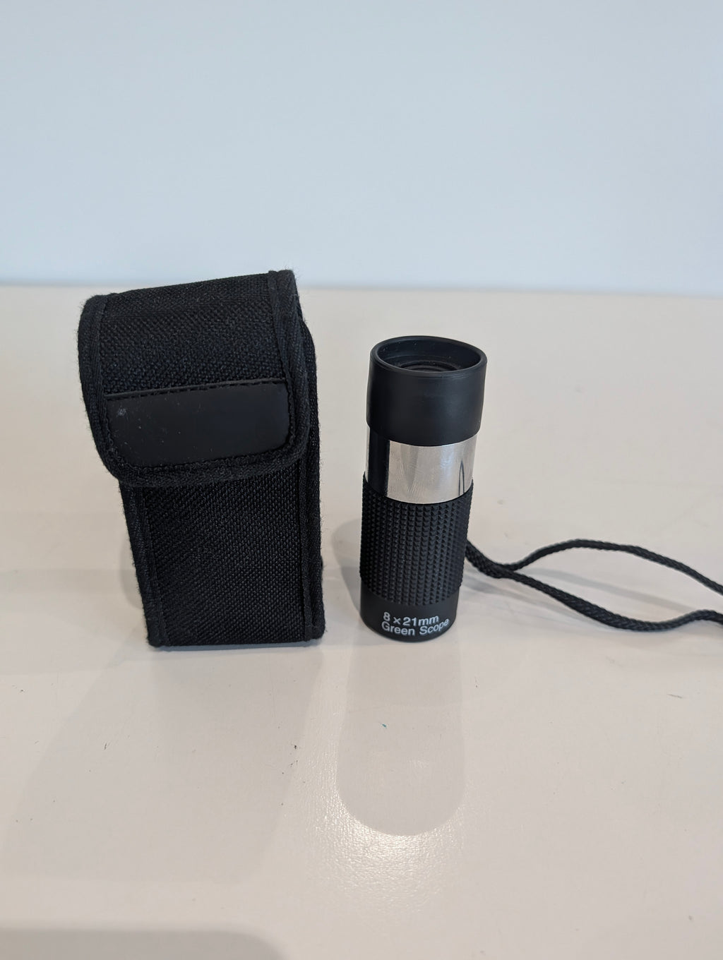8x21mm Compact Monocular Green Scope With Case Portable Pocket Telescope