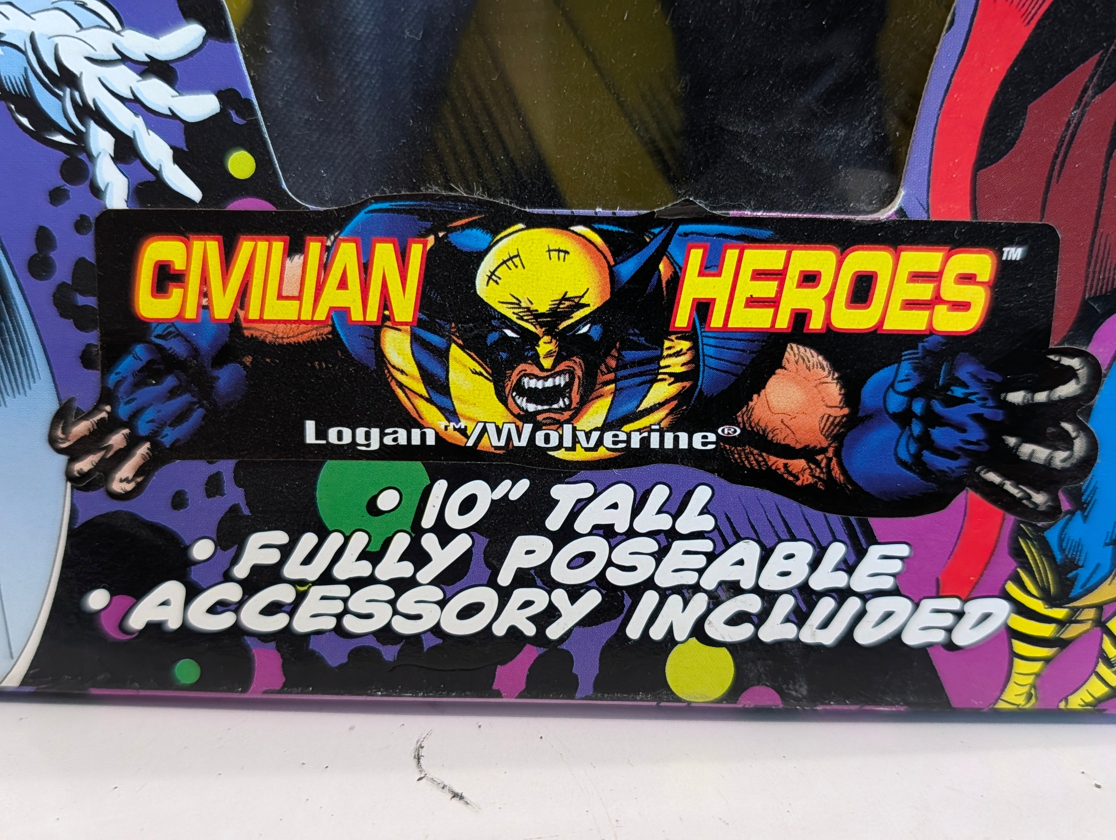 Wolverine - Vintage 1998 Toy Biz Marvel Universe Logan Wolverine Civilian Heroes 10 Inch Figure MIB
