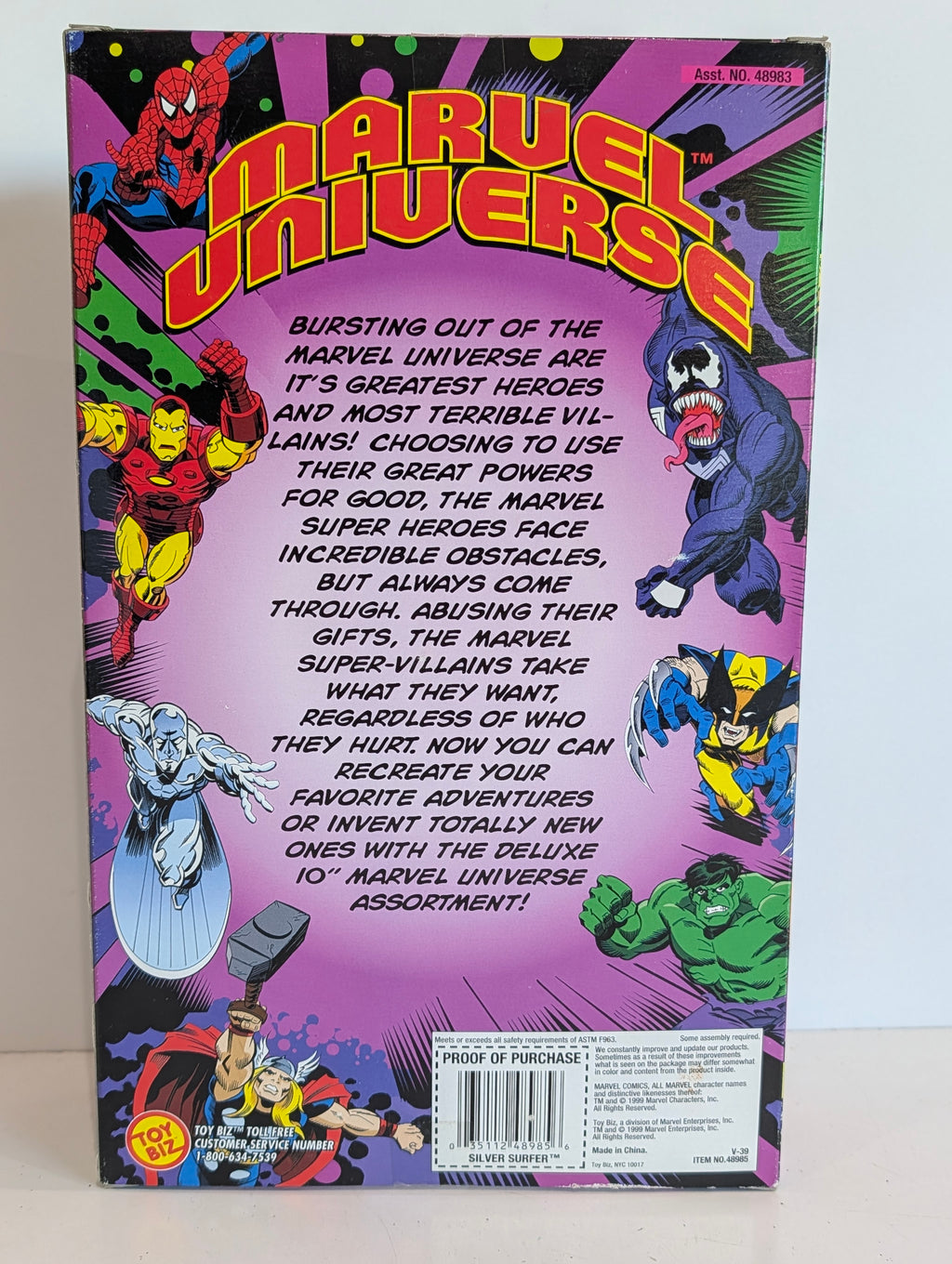 Silver Surfer - Vintage 1999 Toy Biz Marvel Universe Silver Surfer Team-Ups 10 Inch Figure In Box
