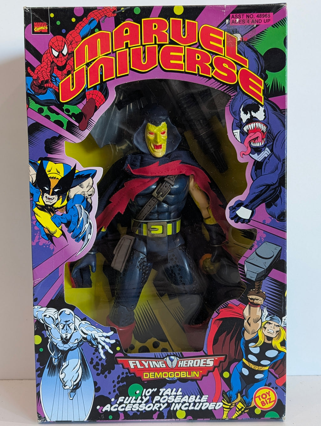 Demogoblin - Vintage 1998 Toy Biz Marvel Universe Demogoblin Flying Heroes 10 Inch Figure In Box