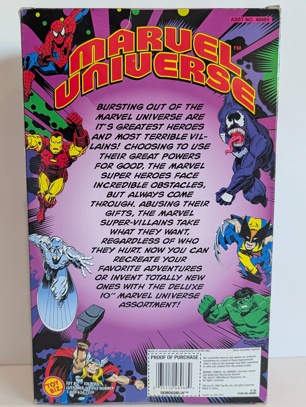 Demogoblin - Vintage 1998 Toy Biz Marvel Universe Demogoblin Flying Heroes 10 Inch Figure In Box
